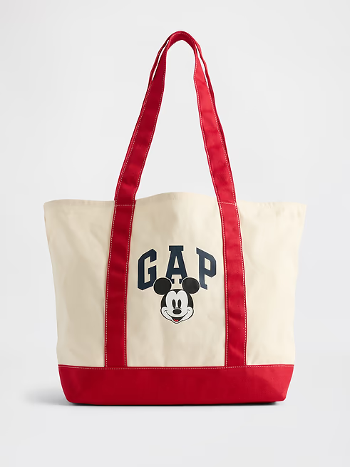 【預購】Gap × Disney N091011 托特包 (米色拼紅色)