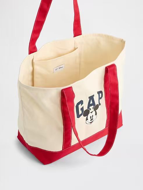 【預購】Gap × Disney N091011 托特包 (米色拼紅色)