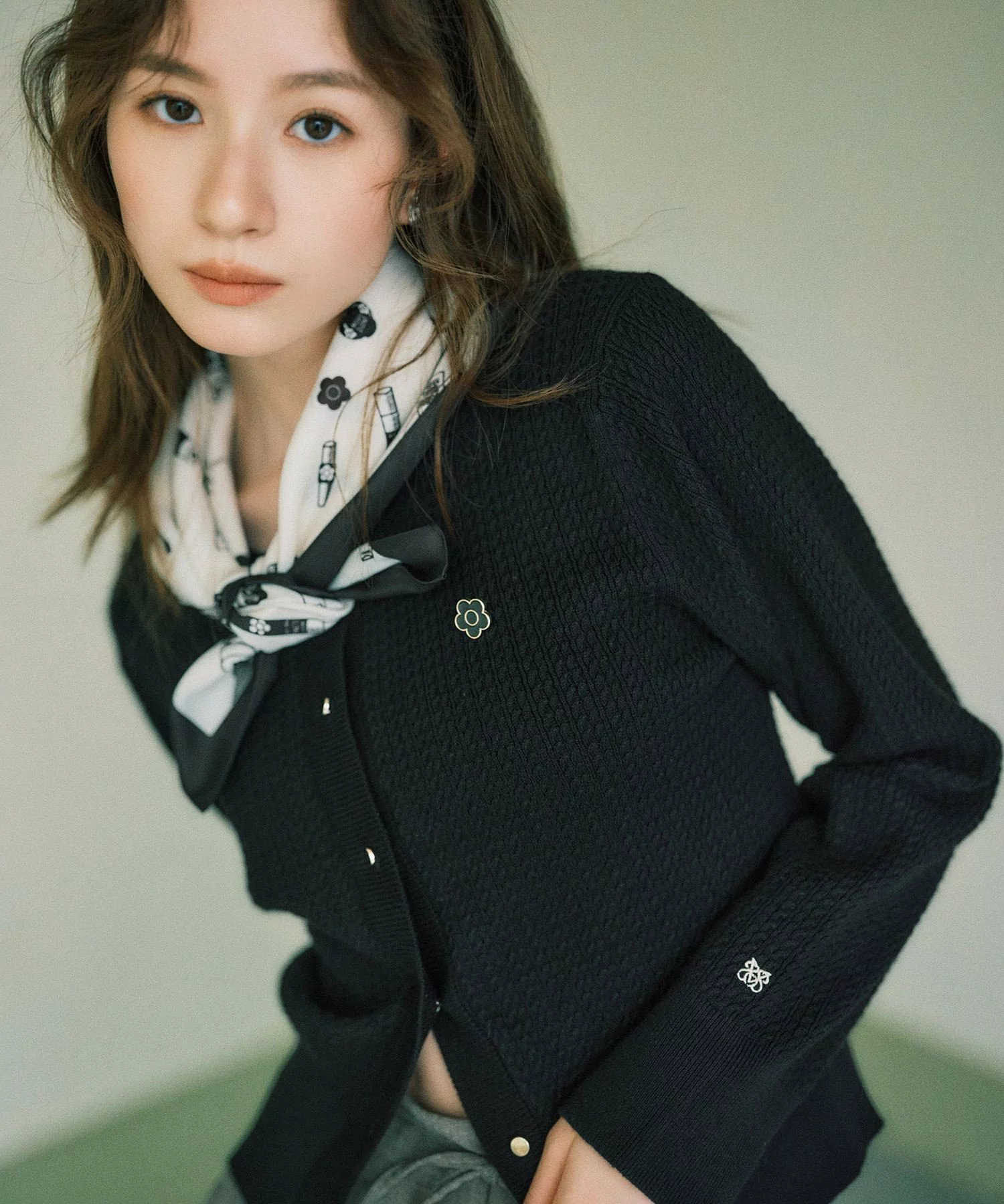 [預購] MARY QUANT×VIS 雛菊造型針織開襟外套