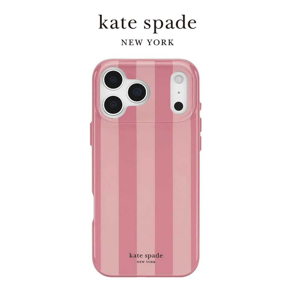 kate spade iPhone 18系列 精品磁吸防摔 手機殼 珊瑚條紋