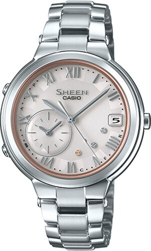 萬年鐘錶 - CASIO  Sheen 系列  都會女性太陽能藍芽萬年曆女錶 SHB-200AD-4A 錶徑34.9MM