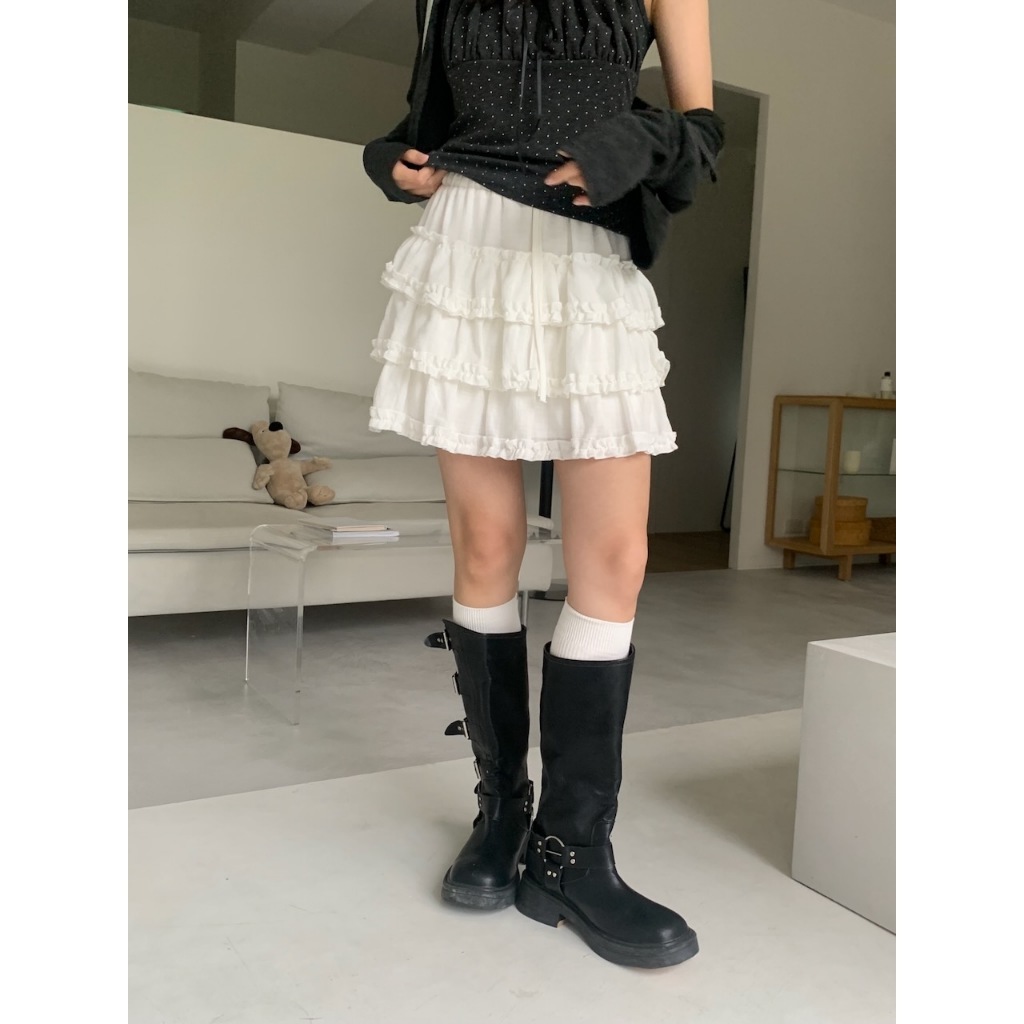 A20 層次滾邊蛋糕短裙 #4563