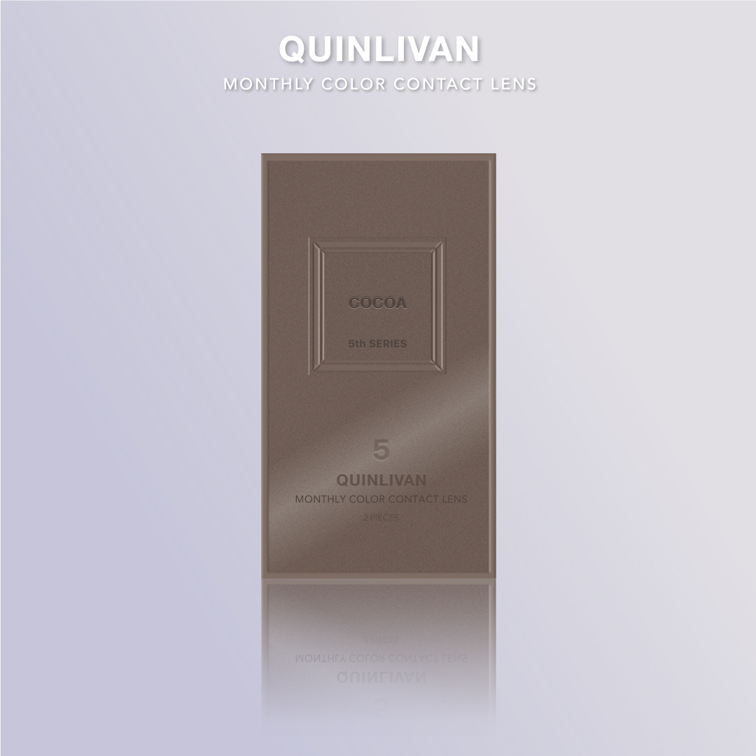 Quinlivan昆凌  5週年系列彩色月拋 可可棕/烏木黑 2片裝
