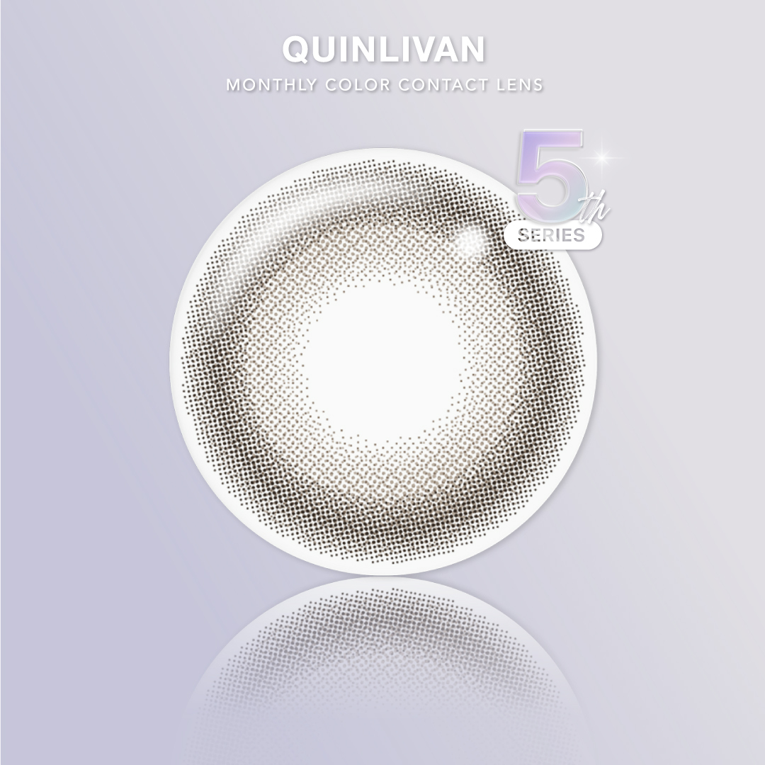 Quinlivan昆凌  5週年系列彩色月拋 可可棕/烏木黑 2片裝