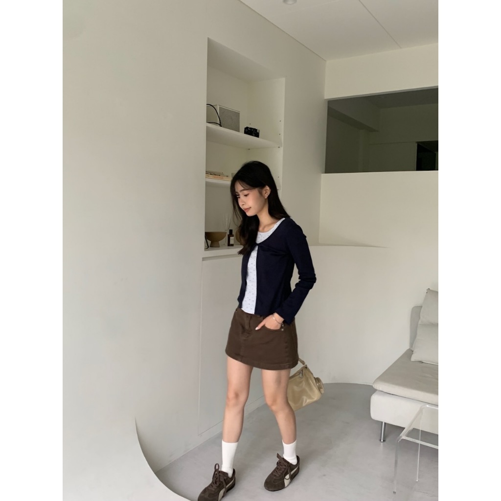 A21 美拉德復興 秋日A字牛仔短裙 #4564