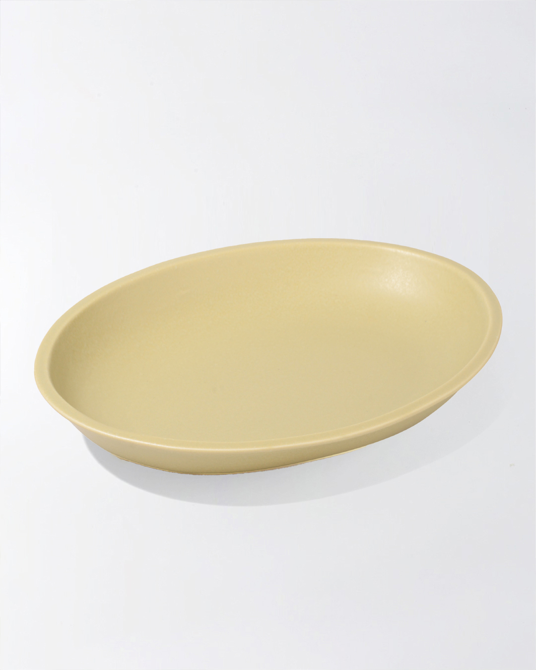 Madurai 28cm oval bowl yellow green L ｜studio m'