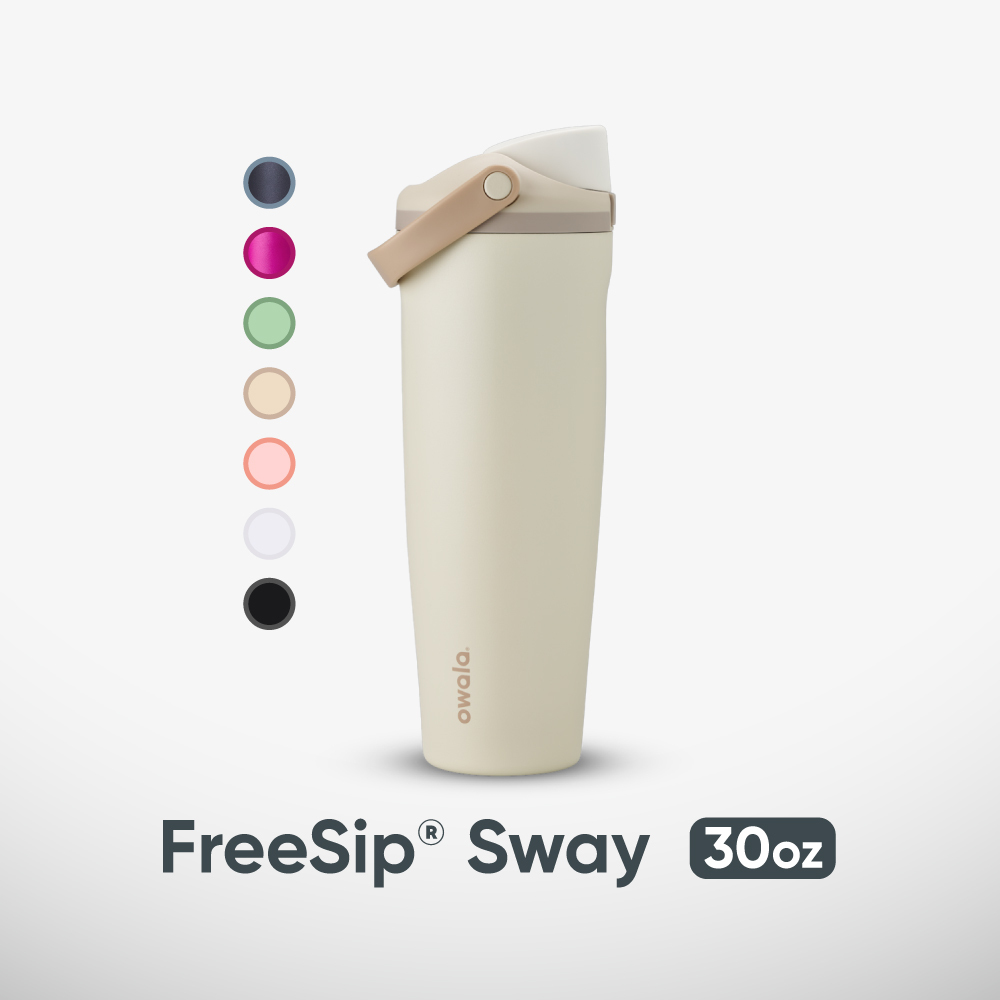 Owala® FreeSip Sway 不鏽鋼 雙飲口吸管手提水壺|890ml