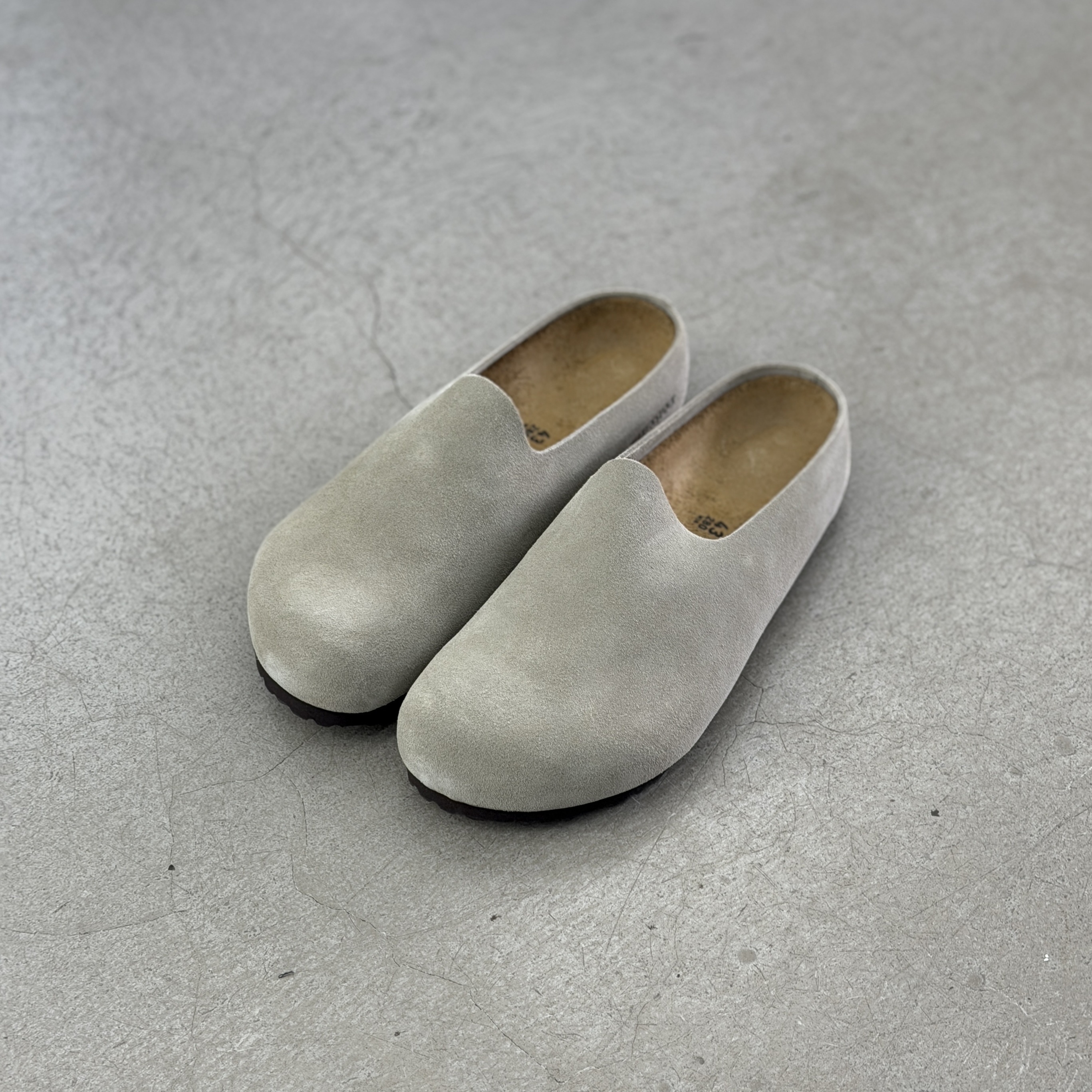 Birkenstock Amsterdam Wrapped Suede Leather Taupe | 1032516