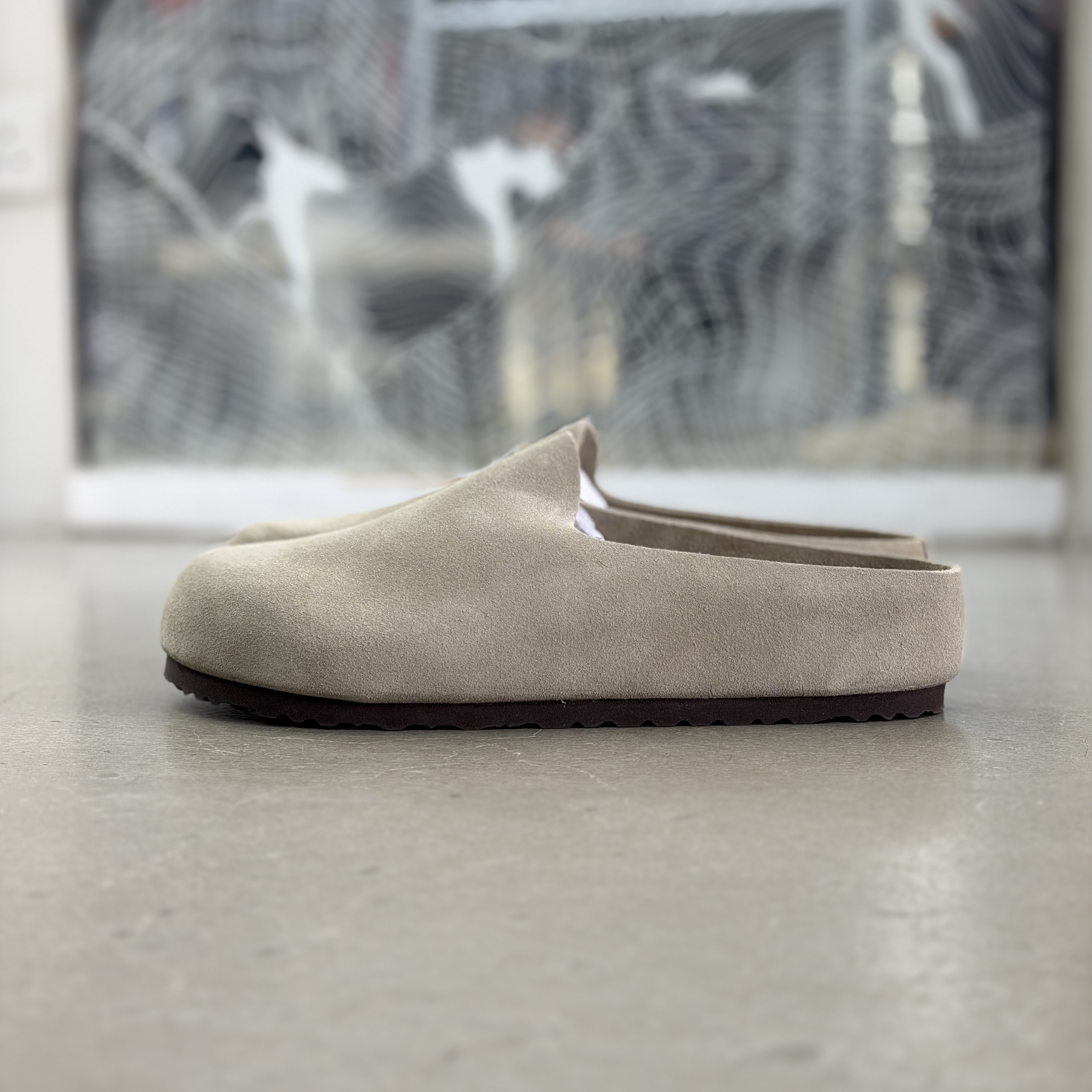 Birkenstock Amsterdam Wrapped Suede Leather Taupe | 1032516