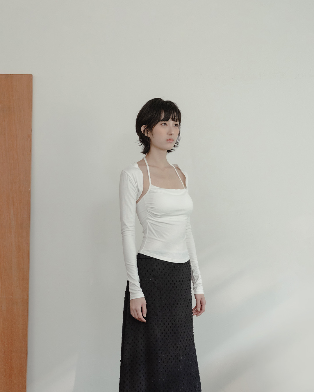 Two-piece halter neck bra top - white【01150498】in stock+pre-order