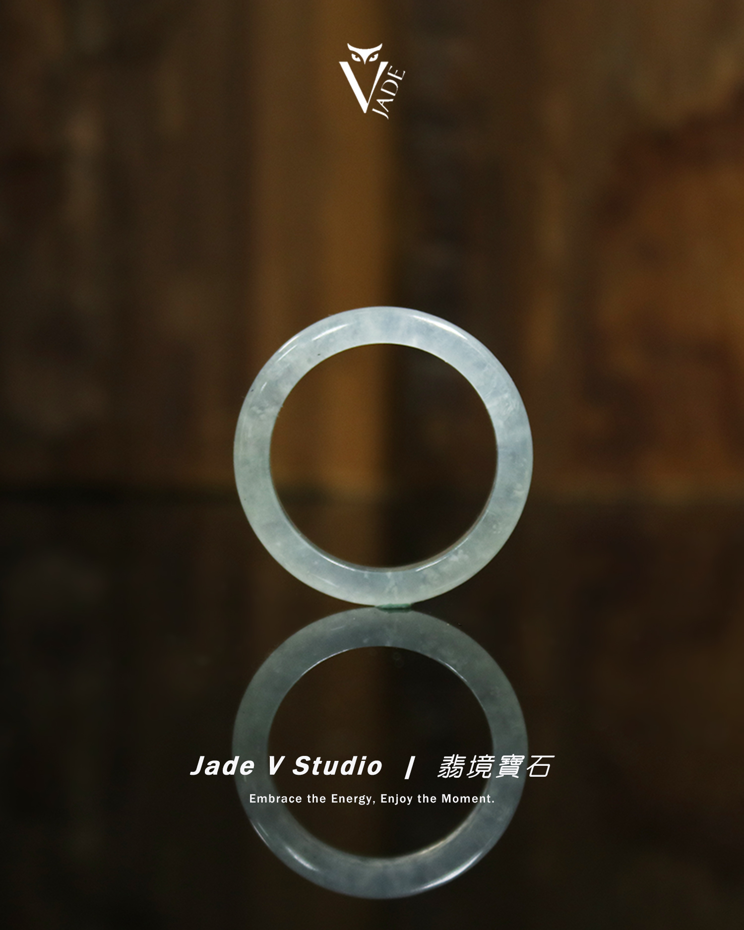 【JadeV｜翡境寶石】糯冰 白月光 白翡 翡翠 戒指