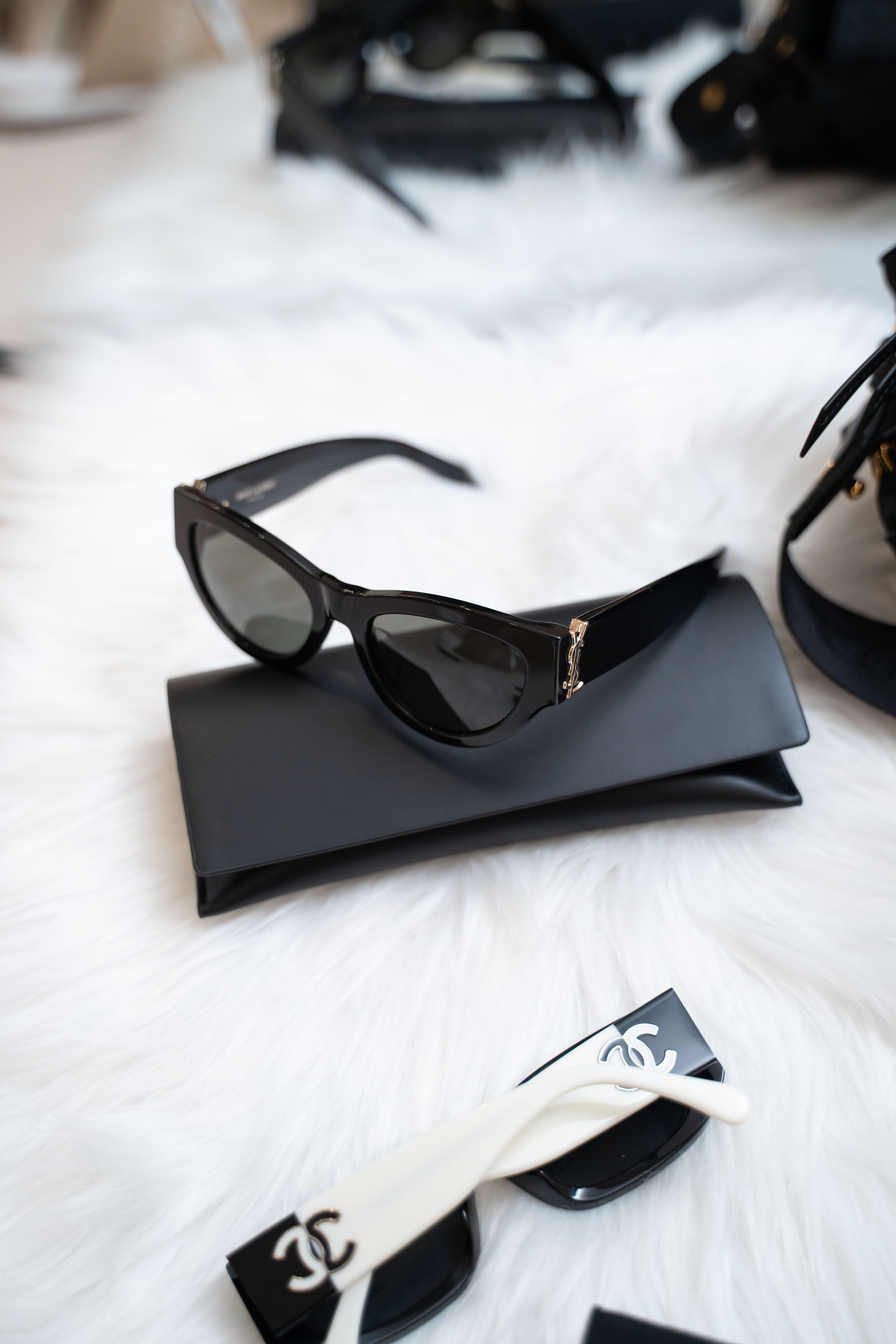 YSL Saint Laurent M94 黑色貓眼太陽眼鏡