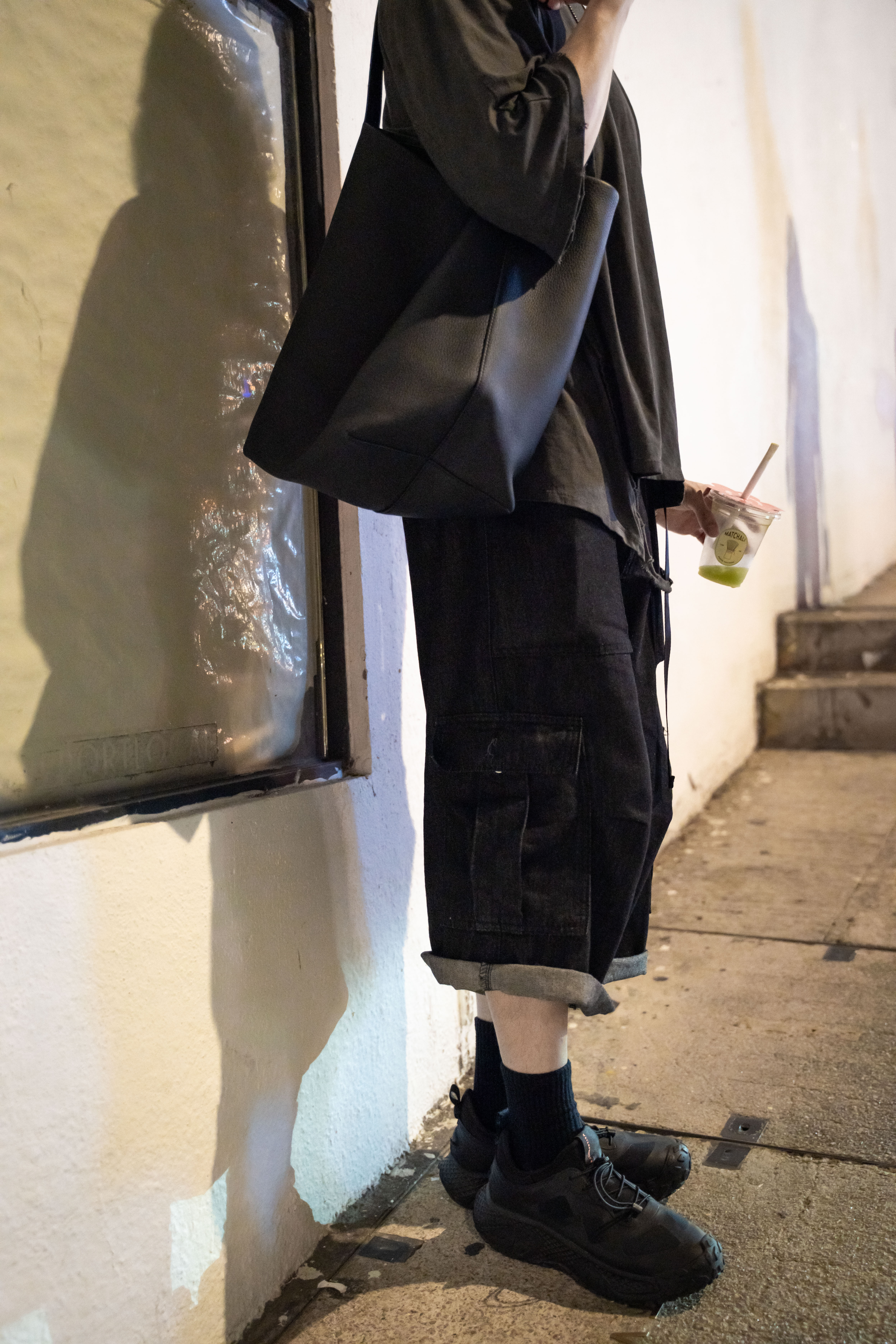 The Row Large N/S Park Black Tote 荔枝小牛皮黑色銀釦水桶袋