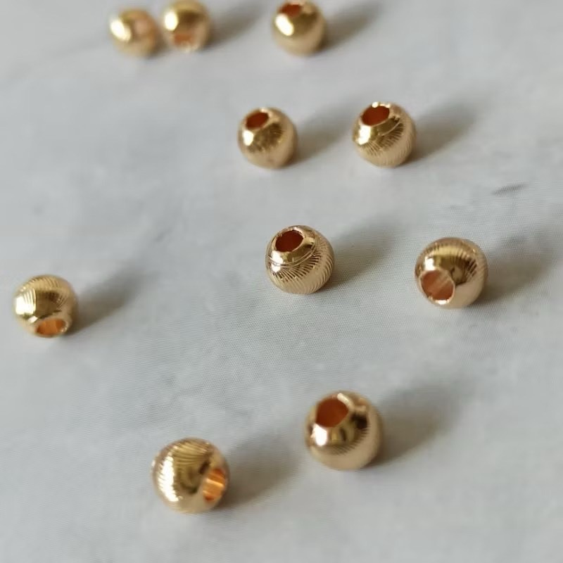 保色14K/18K金隔珠 貓眼切面珠(約50入)｜保色隔珠 DIY金屬材料