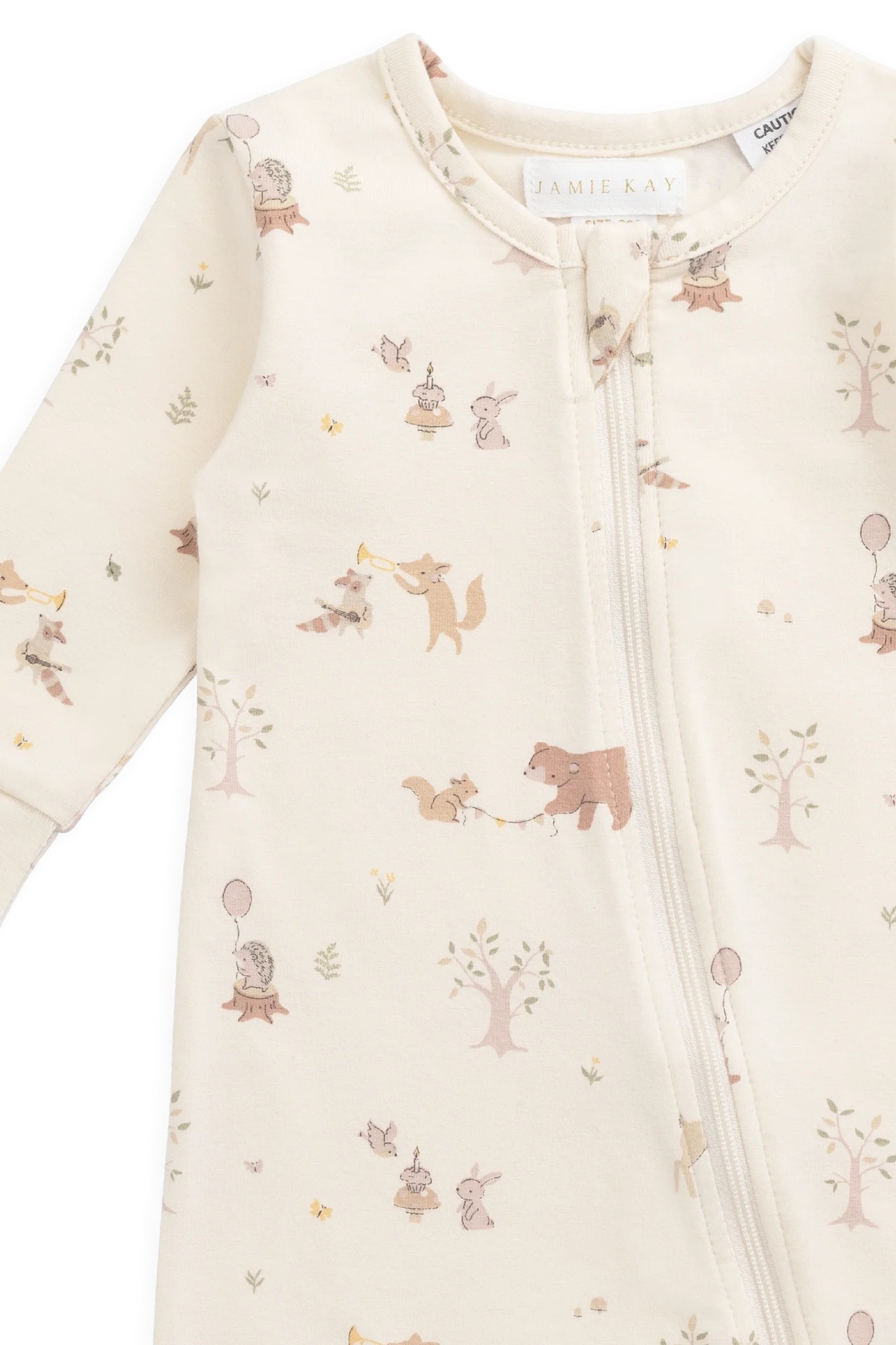 【預購】JAMIE KAY - Organic Cotton Reese Zip Onepiece（Party Animals）
