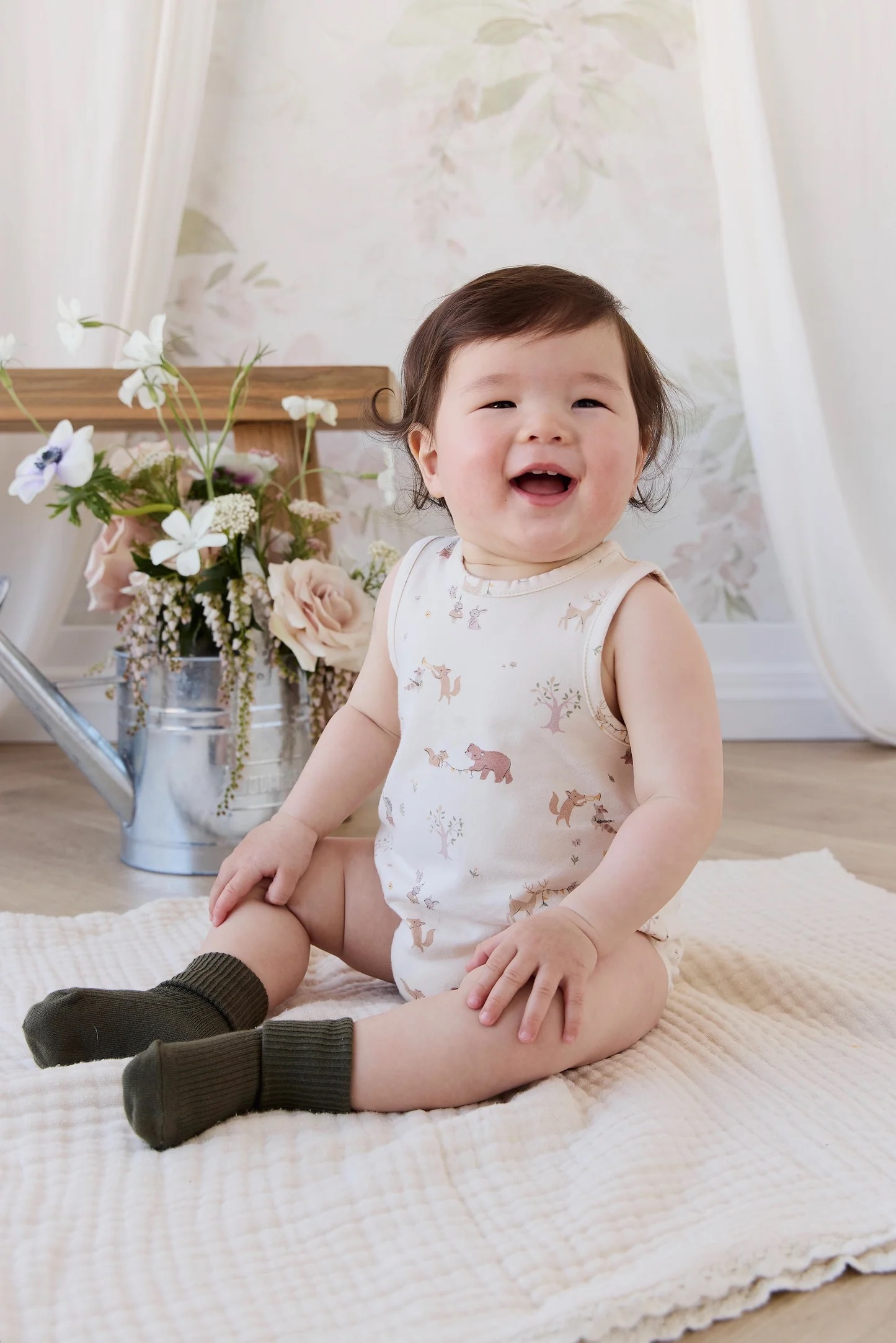 【預購】JAMIE KAY - Organic Cotton Lionel Playsuit（Party Animals）