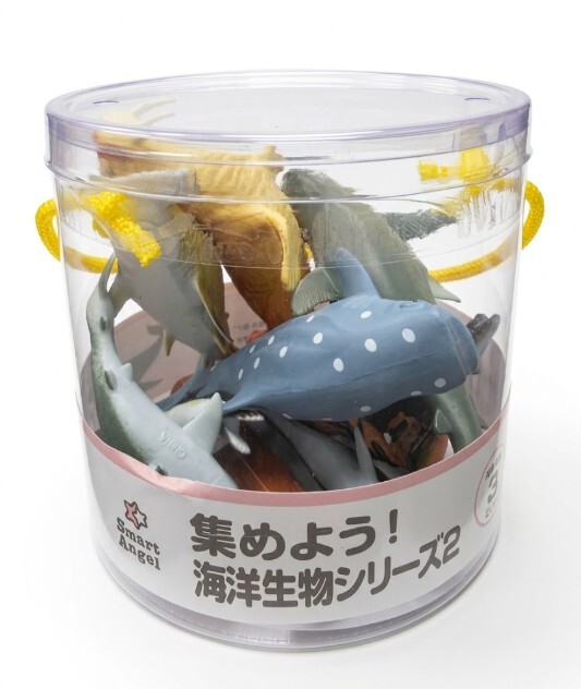 【Smart Angel】Sea Life Figures Bucket Set Vol. 2 (10 Sea Animals + 1 Log) 11-Piece Set (3Y+)