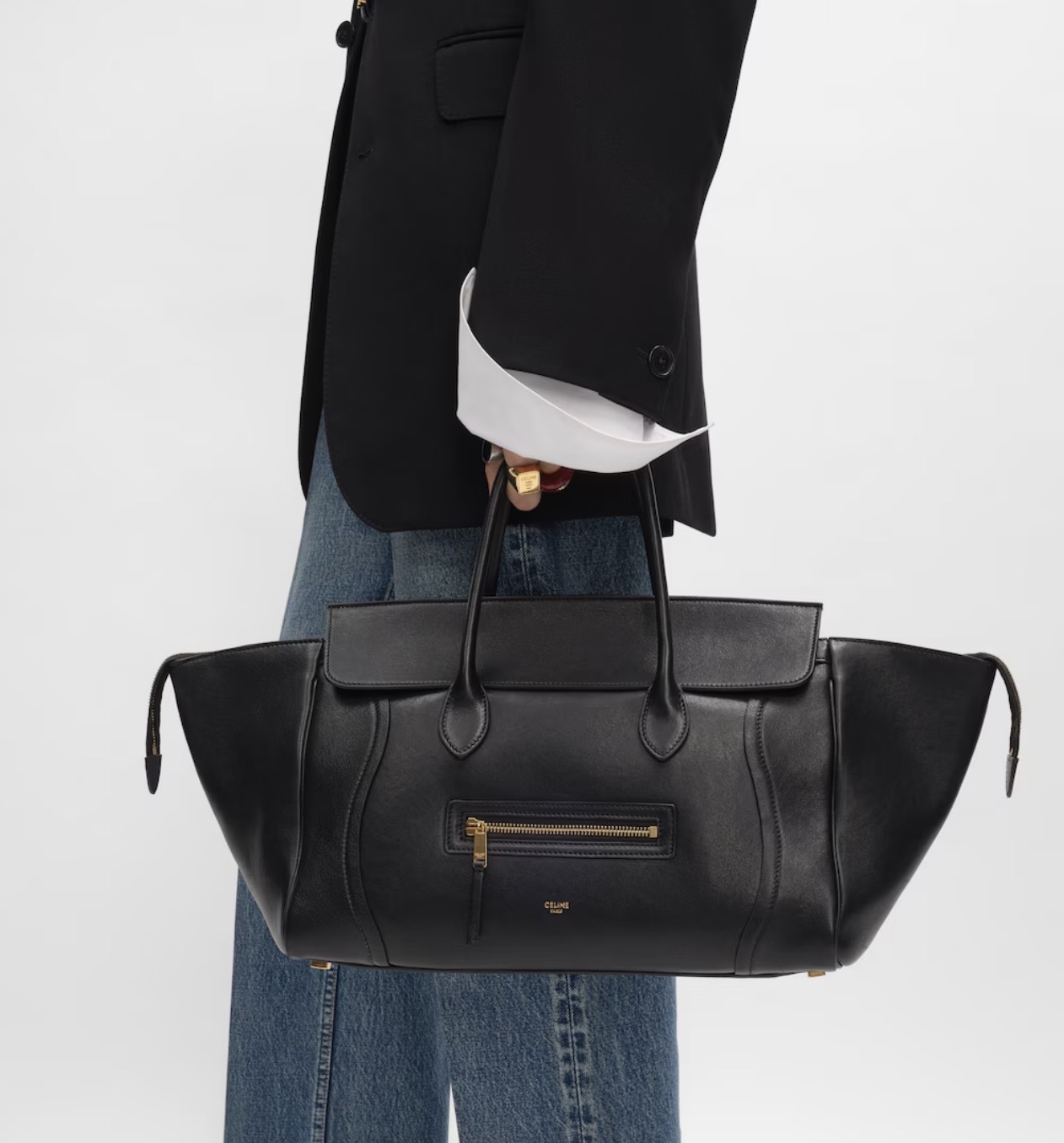 Celine Medium Luggage 中號黑色小牛皮手袋