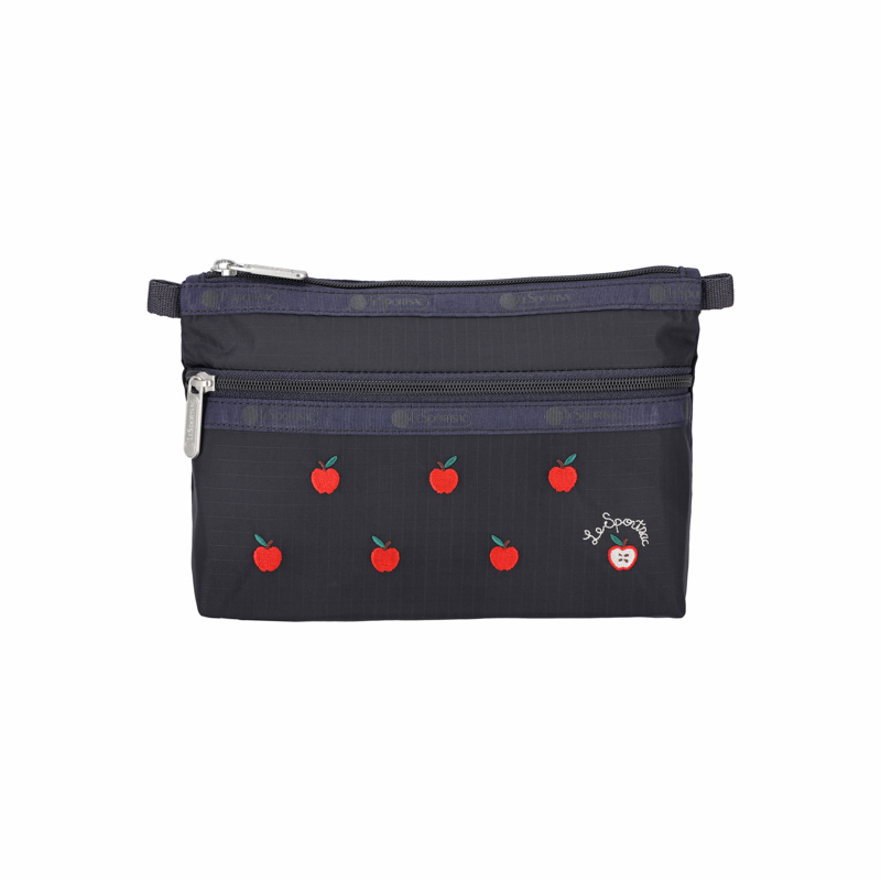 雙層化妝袋 (RED APPLE EMBROIDERY)