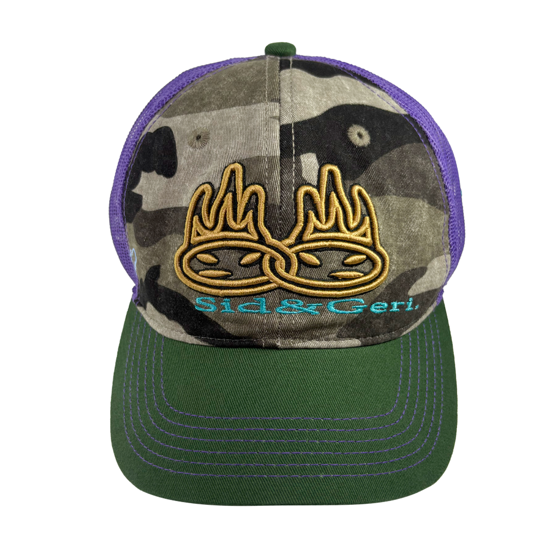Sid and Geri Camo Trucker Cap