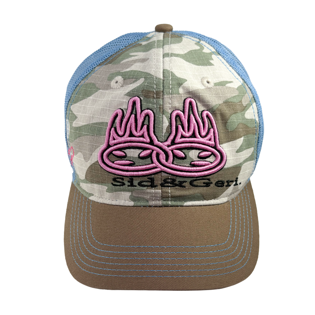 Sid and Geri Camo Trucker Cap