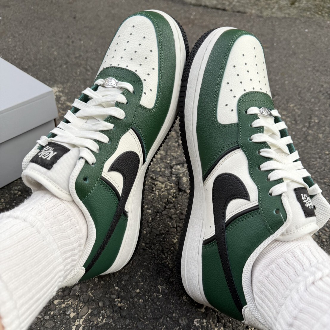 【官網限定】Nike Air Force 1 '07 LV8 ''Fir Sail Black'' 白綠皮革 IM5752-300 IX