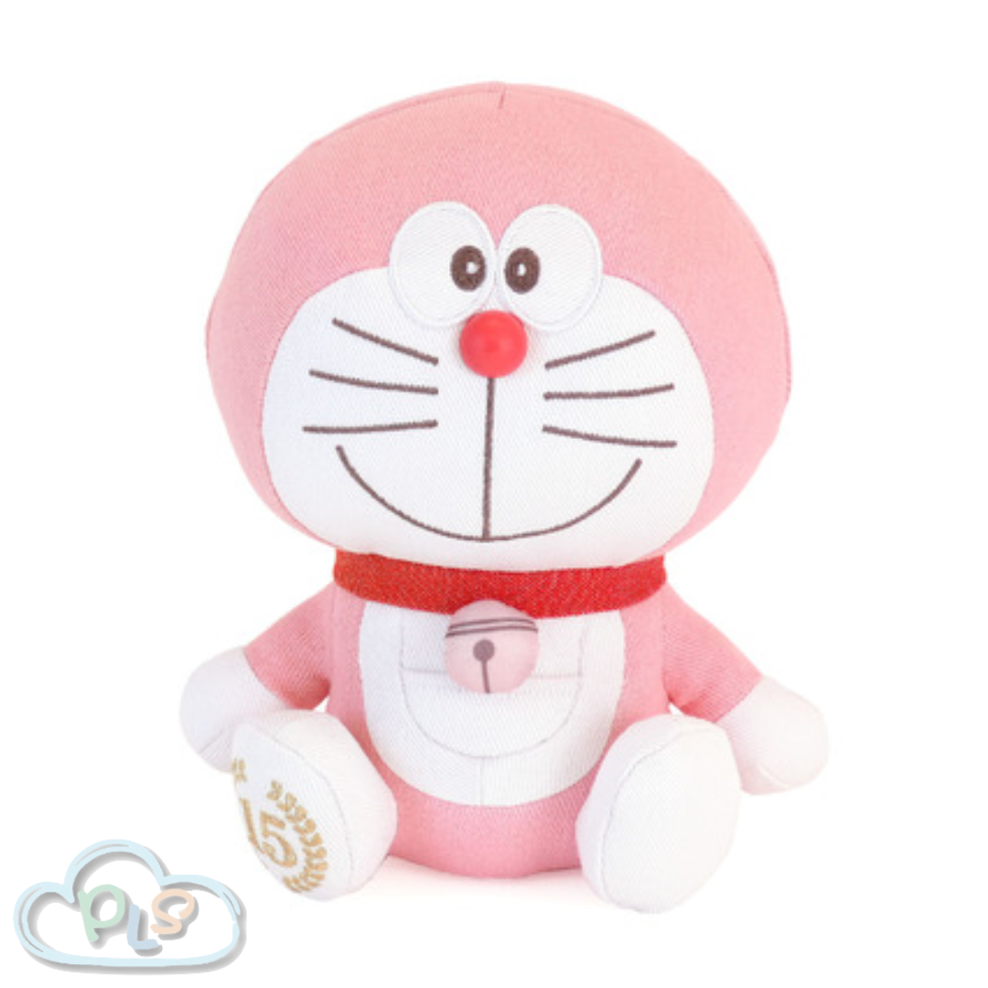 15Th Anniversary Denim Plush Toy Doraemon Fujiko F. Fujio Museum Pink Color #71049-1