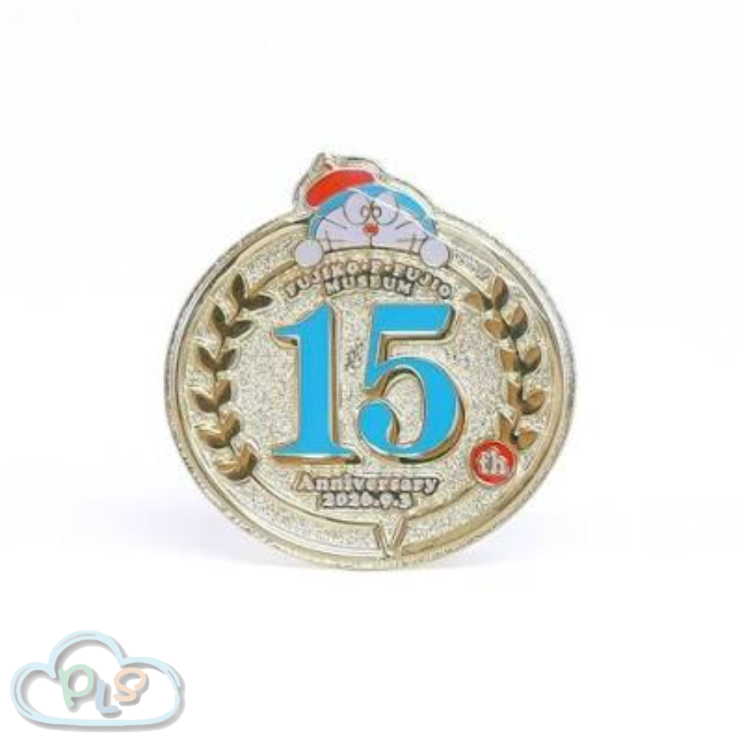 15Th Anniversary Badge Doraemon Fujiko F. Fujio Museum Multicolor #71050-1