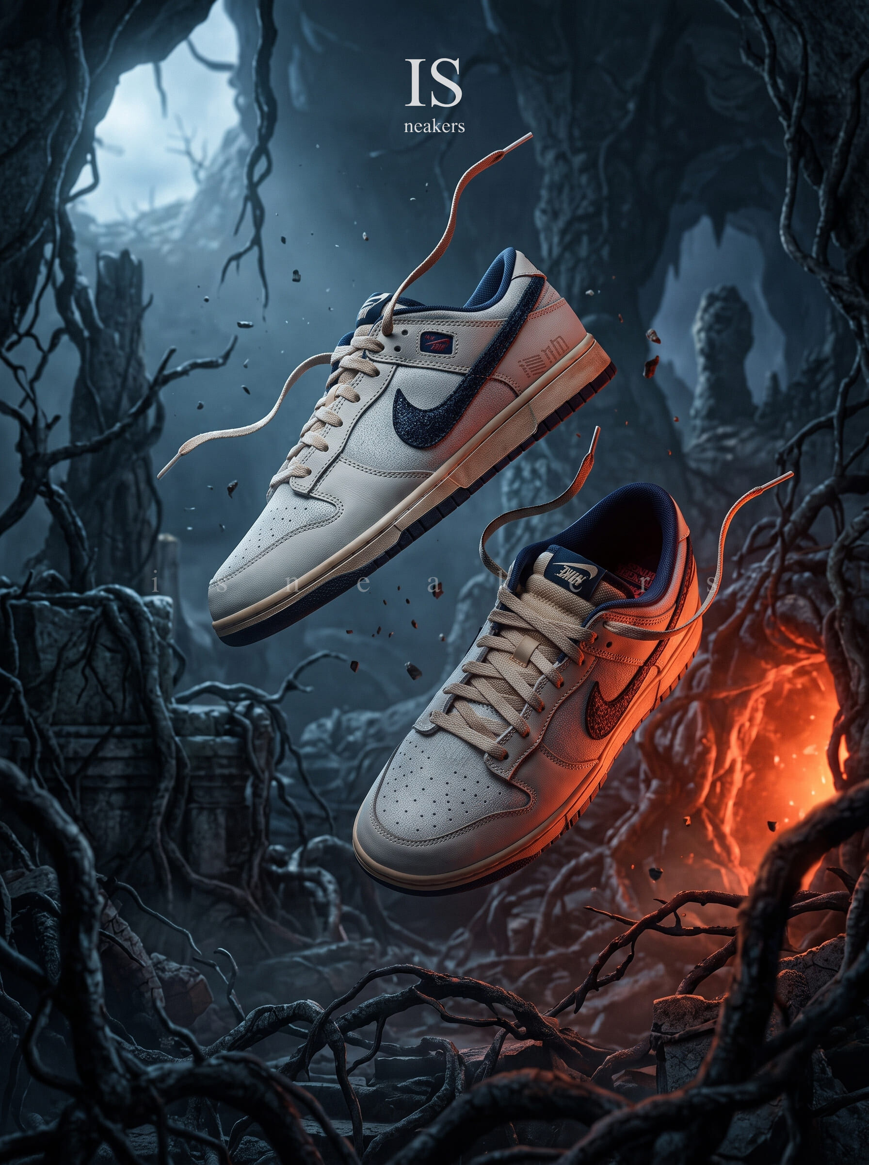 iSNEAKERS｜Stranger Things x Nike Dunk Low Phantom and Midnight Navy IH6766-001