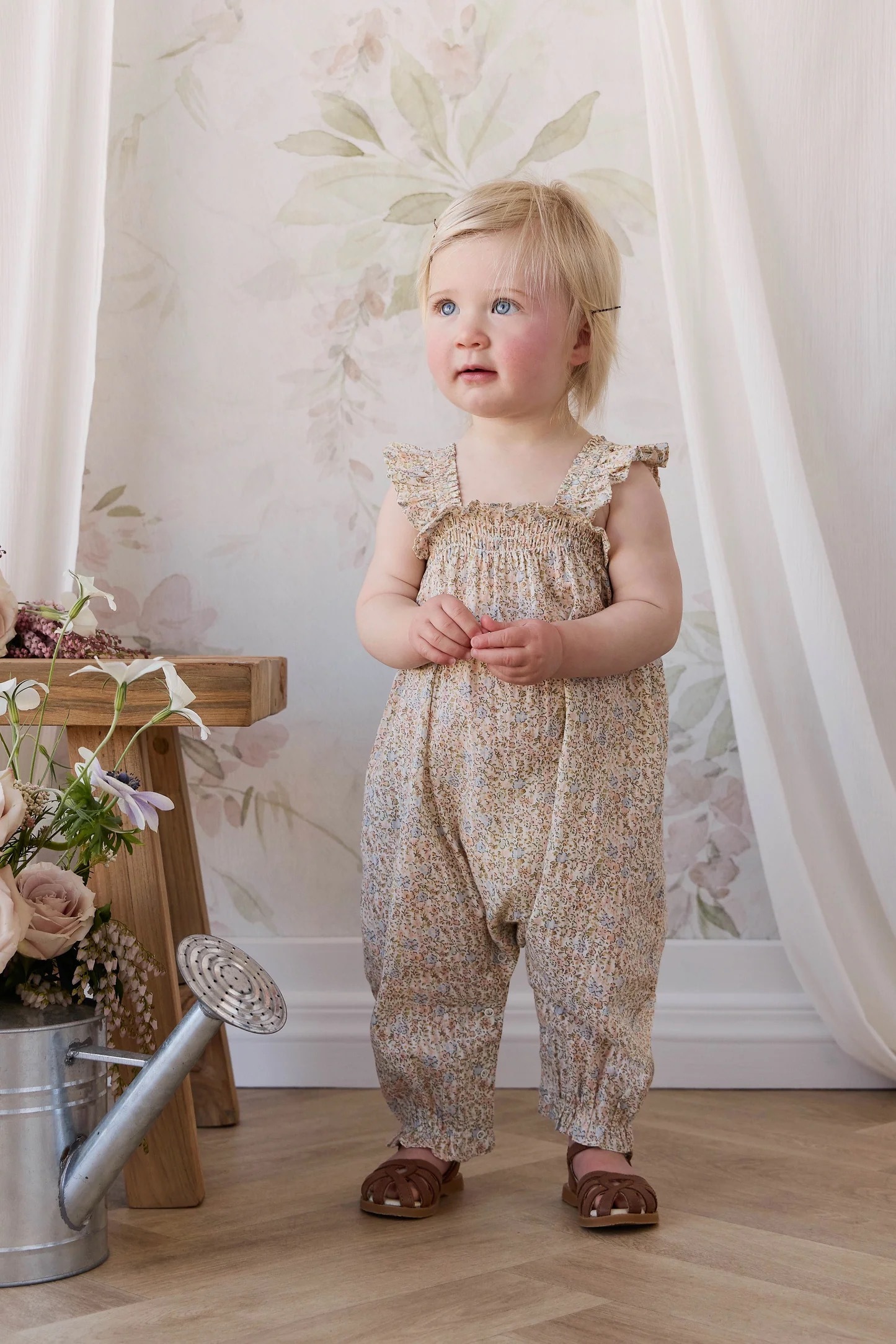 【預購】JAMIE KAY - Organic Cotton Catalina Playsuit（Tully Peach）