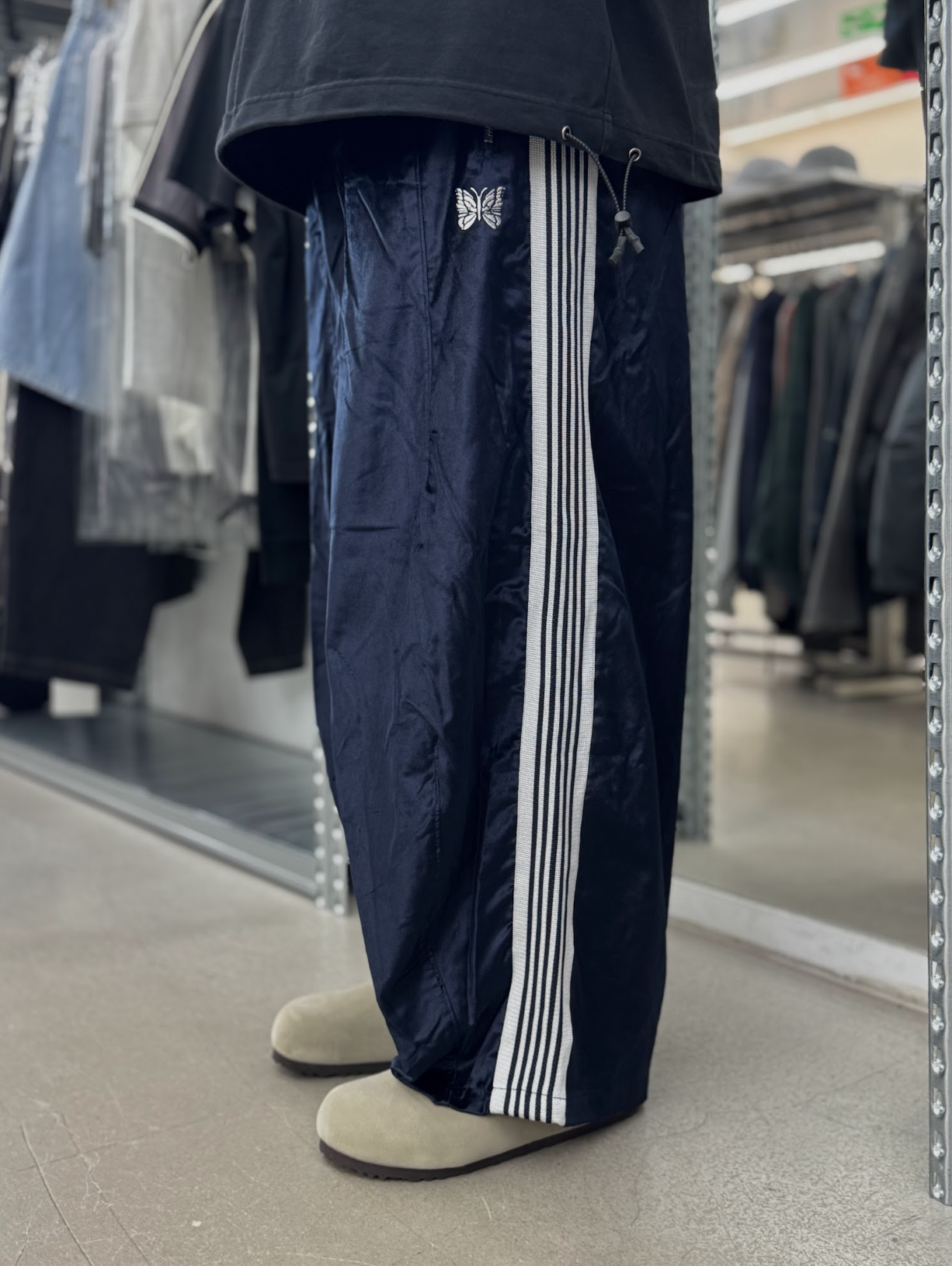 Needles x LHP HD Track Pants Velour  - Navy| SX1527
