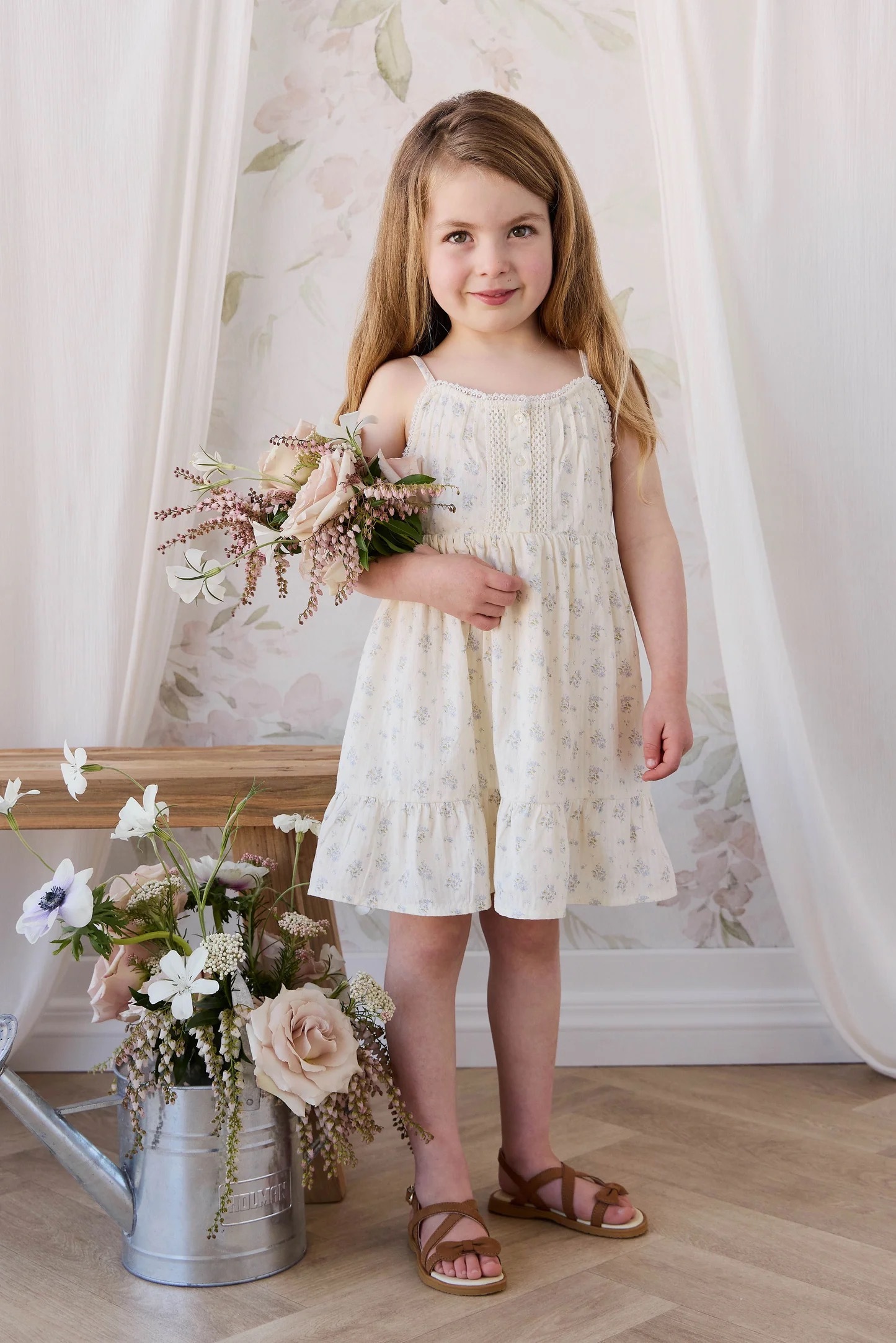【預購】JAMIE KAY - Organic Cotton Elka Dress（Justine Vanilla Sky）