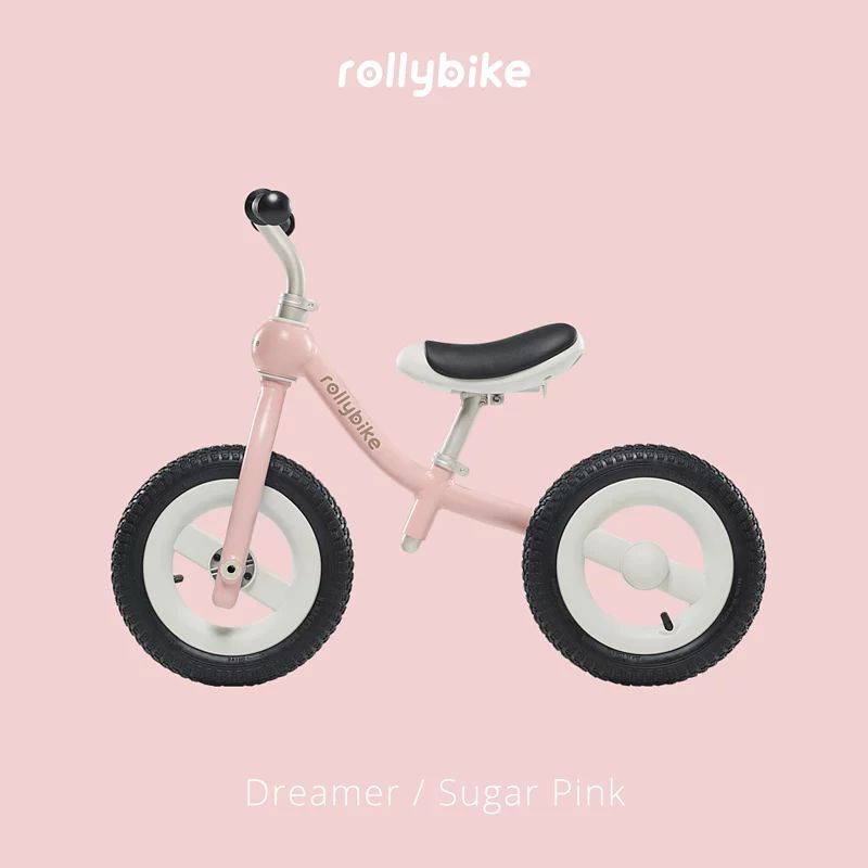 【rollybike】二合一滑步車｜甜莓粉