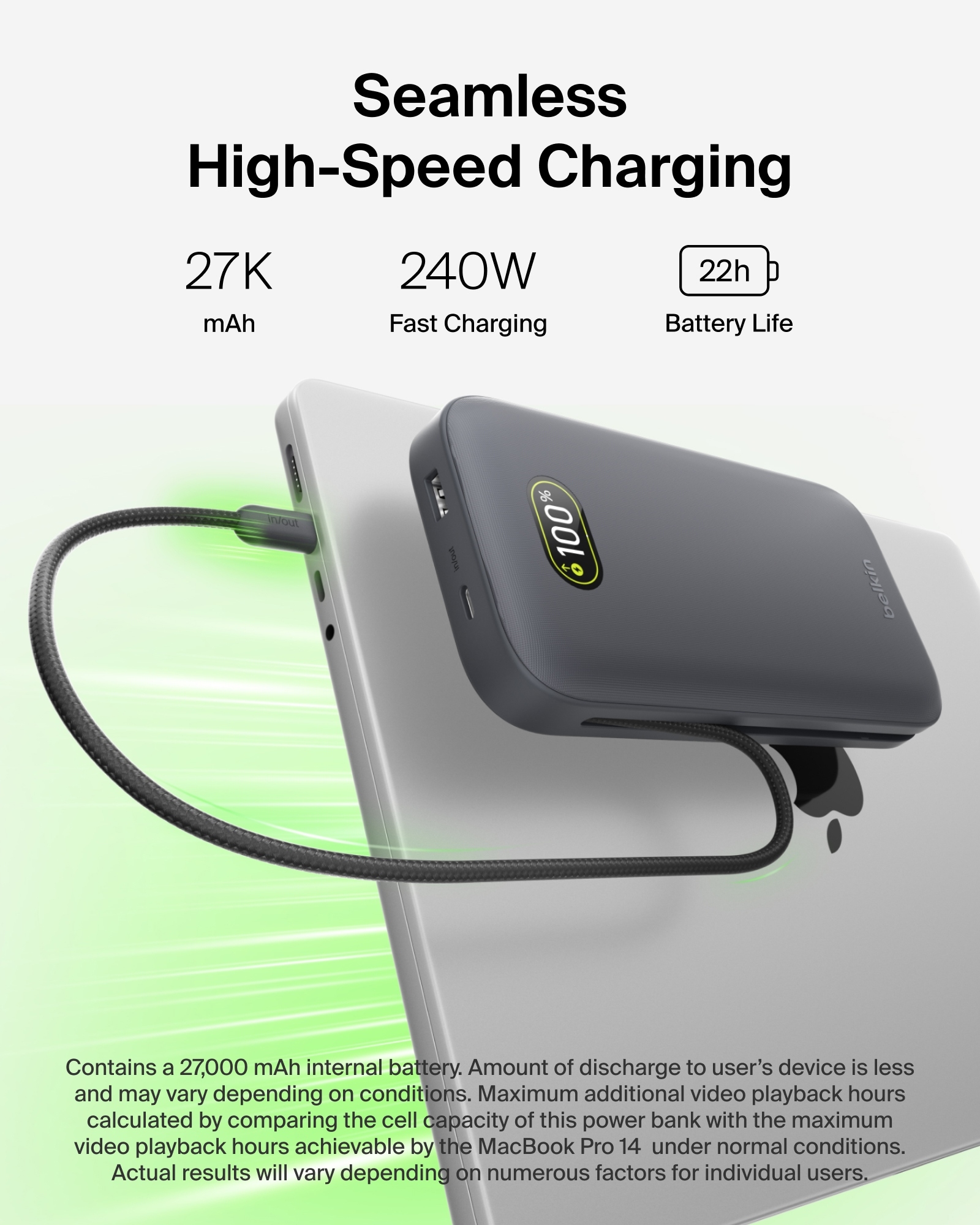 UltraCharge Pro Laptop Power Bank 27K [BPB040]