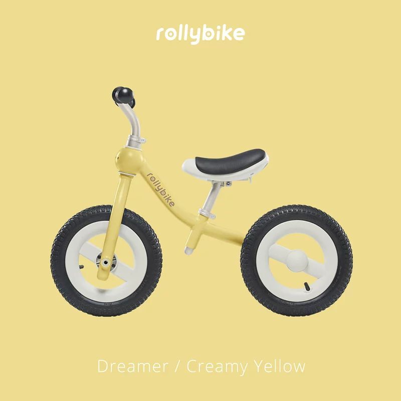 【rollybike】二合一滑步車｜奶油黃