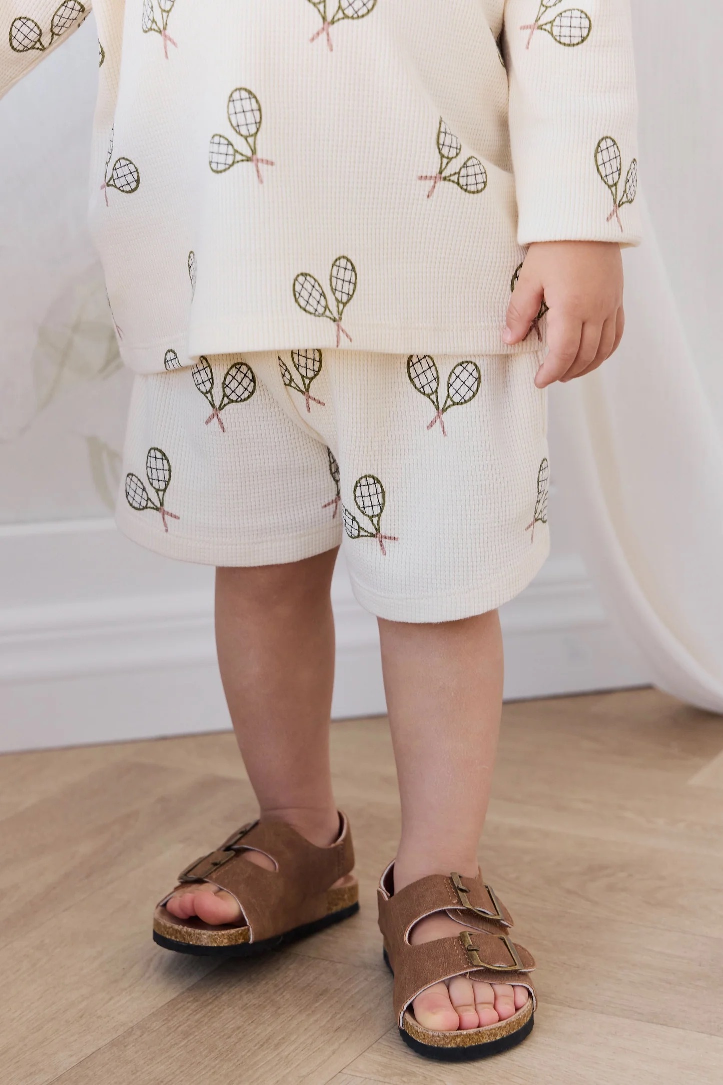 【預購】JAMIE KAY - Organic Cotton Waffle Leith Short（Racquet Tofu）
