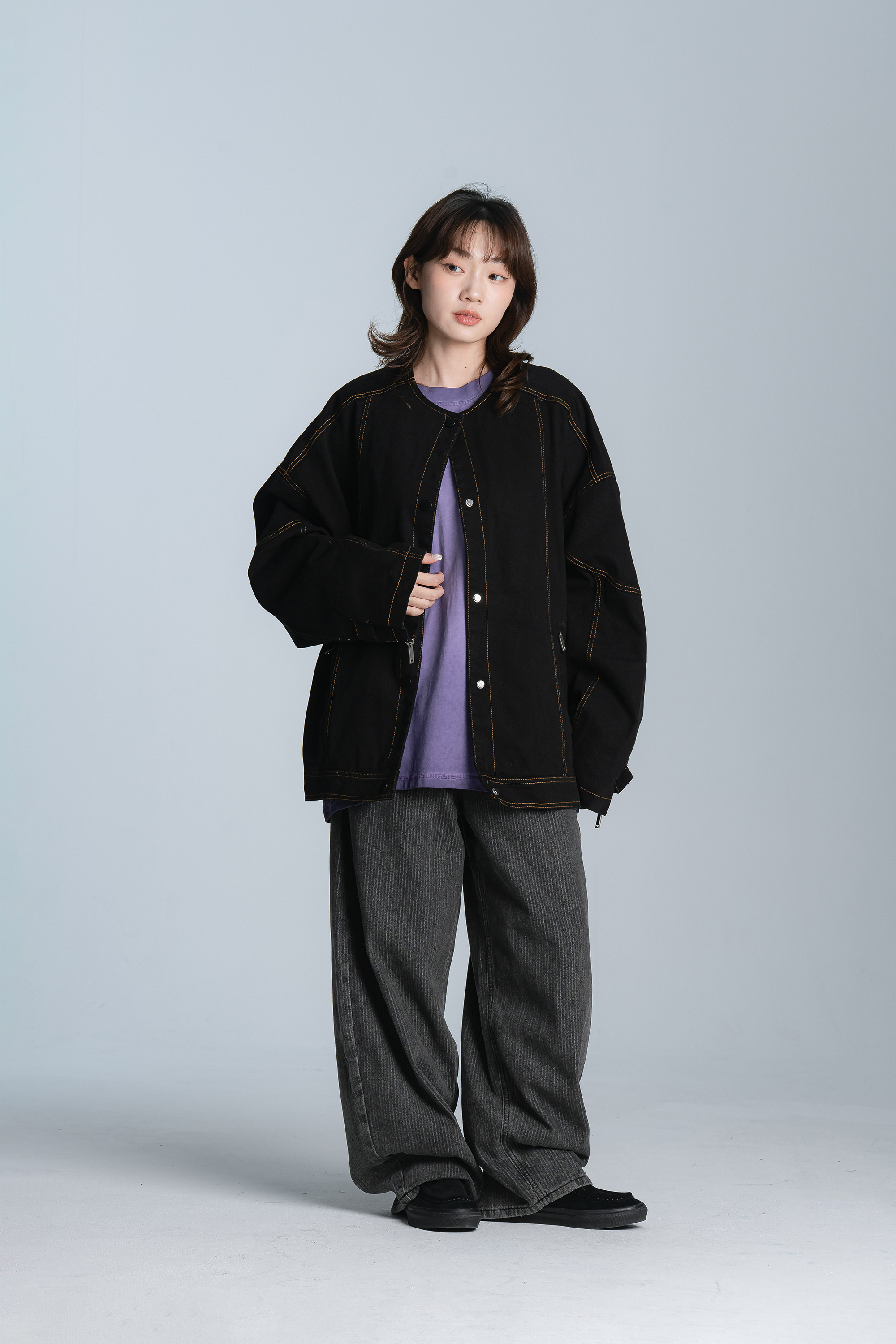 Sep｜日感明線壓扣外套 4色