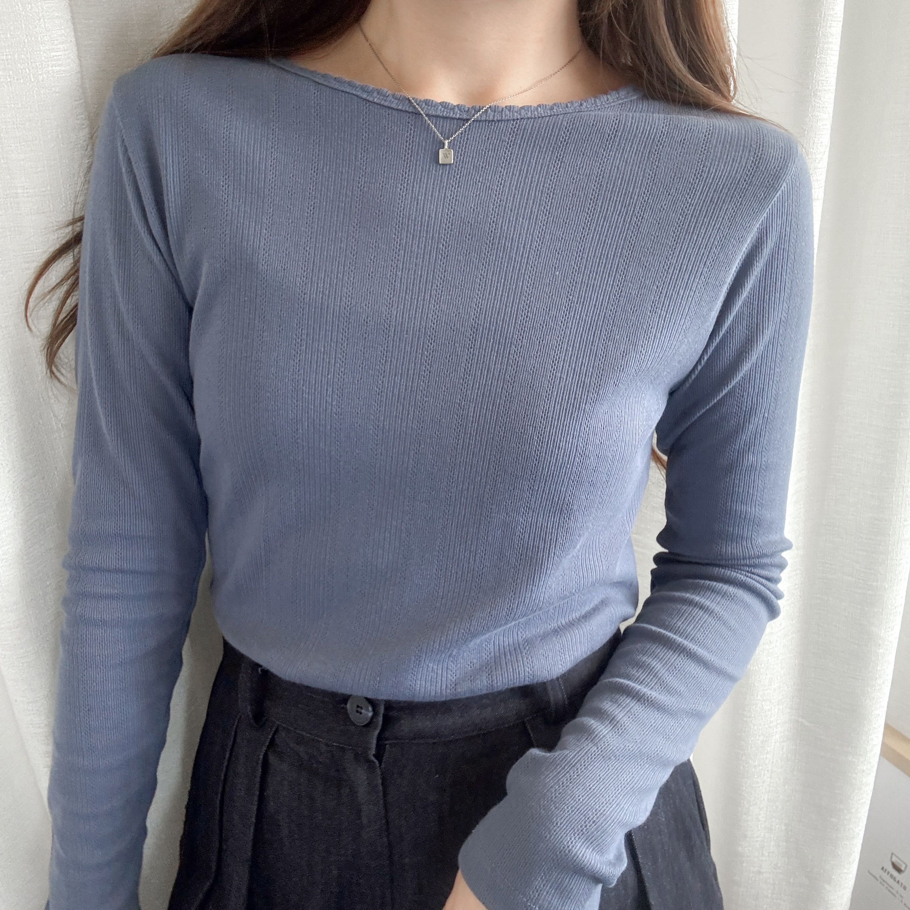 花邊暗花棉tee