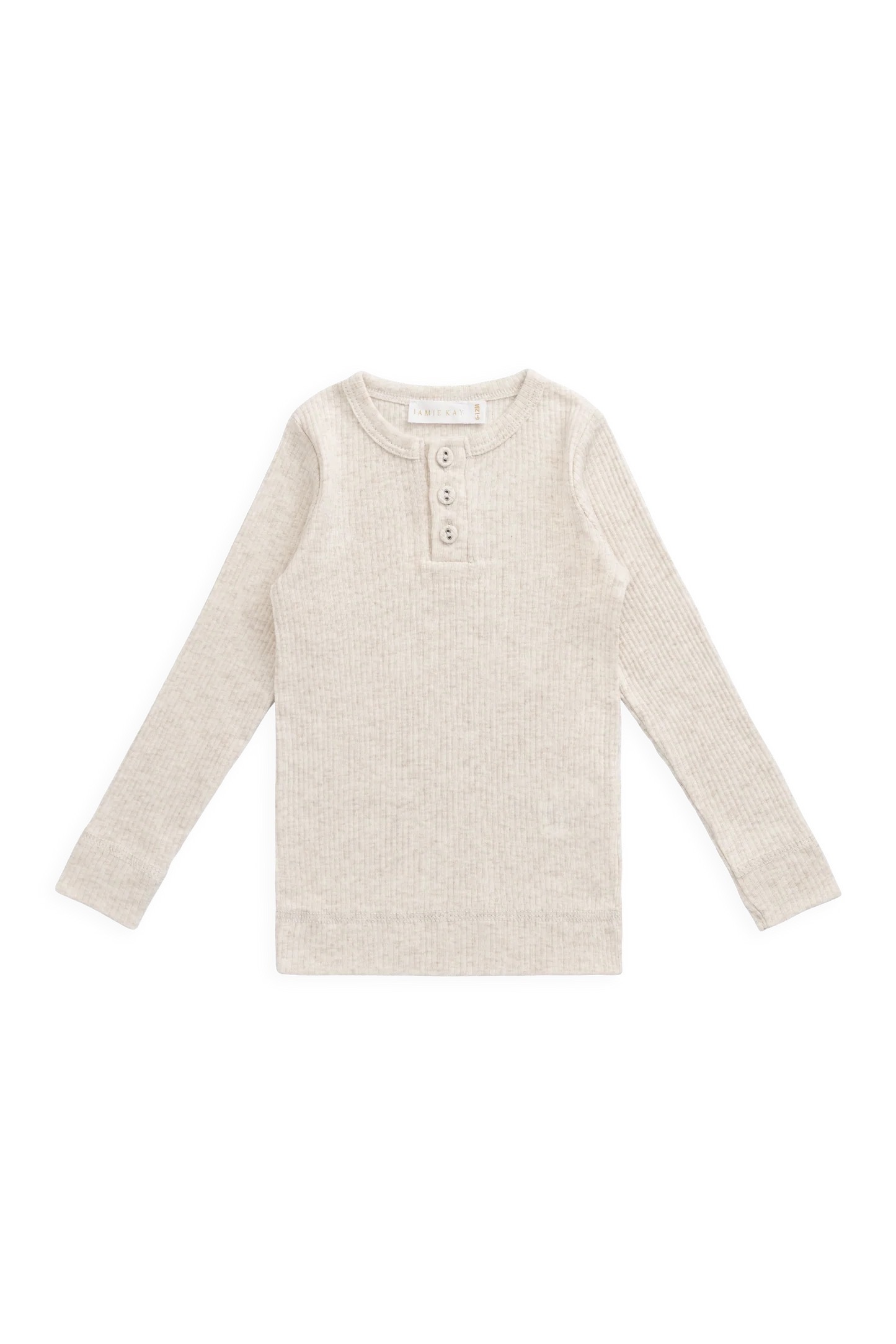 【預購】JAMIE KAY - Organic Cotton Modal Long Sleeve Henley（Oatmeal Marle）