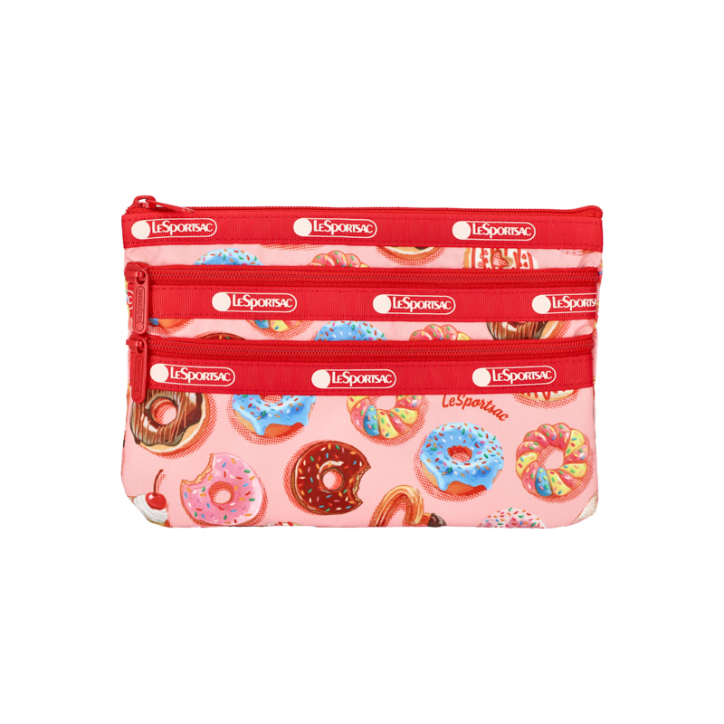 三拉鍊化妝袋 (SUGAR RUSH DONUTS)