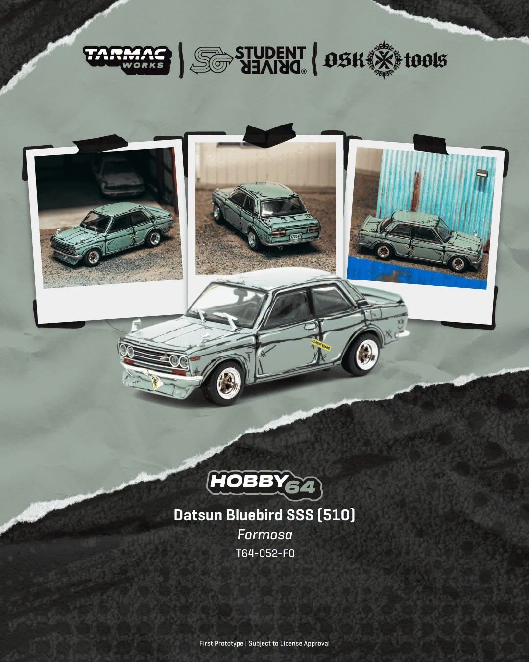 預訂 PreOrder - Tarmac Works Datsun Bluebird SSS (510) Formosa