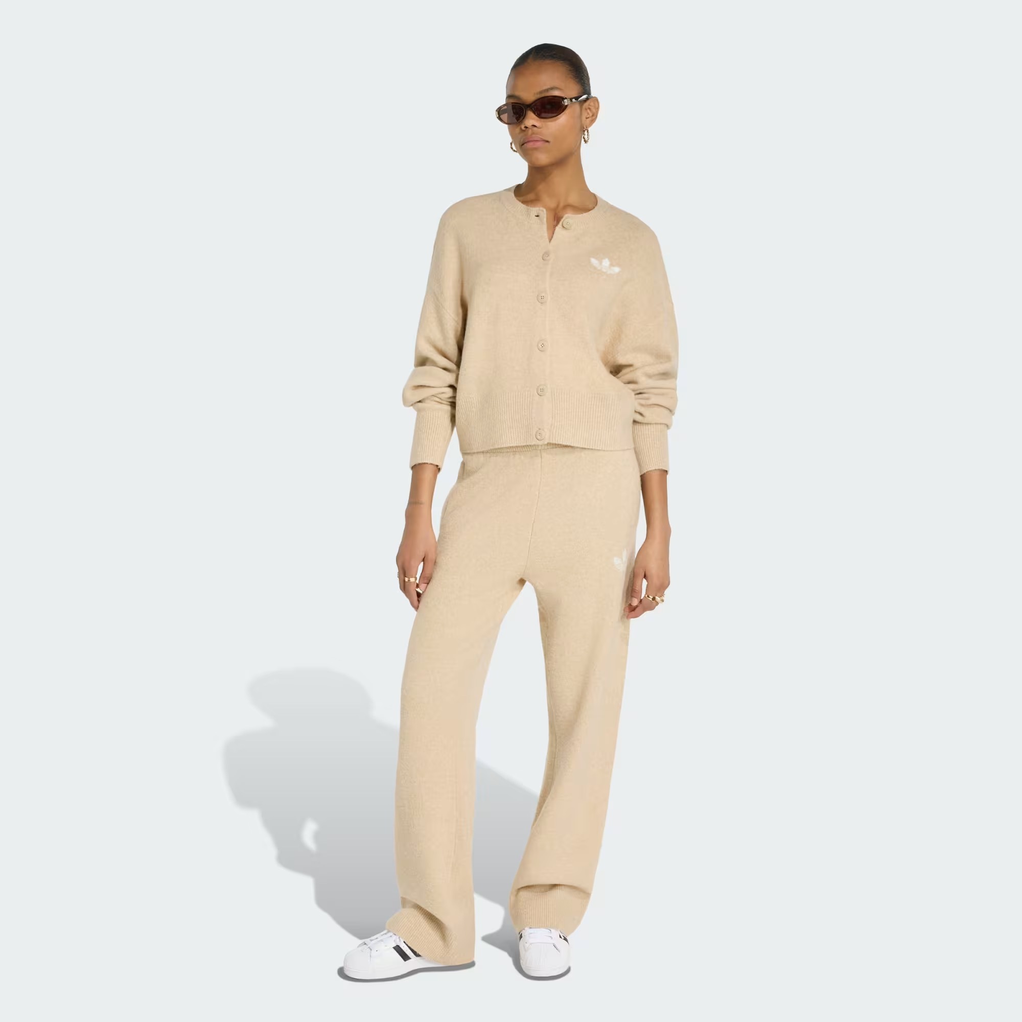 adidas ESSENTIALS KNIT CARDIGAN 寬鬆針織開襟衫