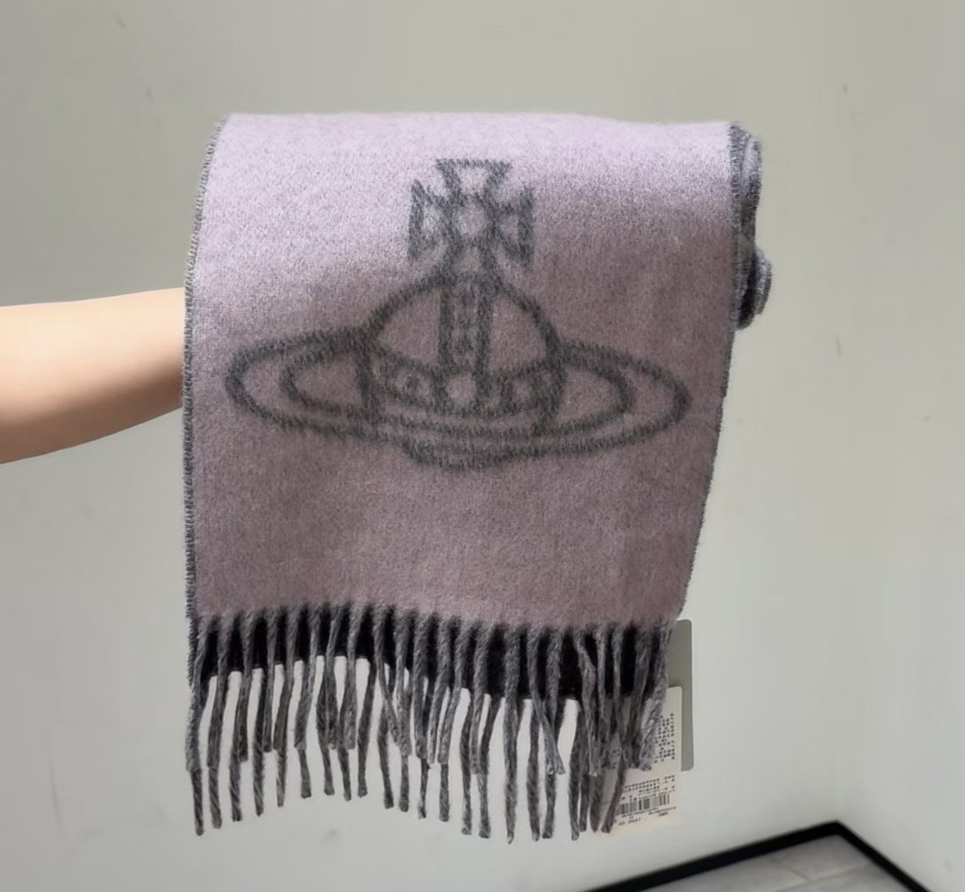 Vivienne Westwood double face wool anthracite scarf 香芋色新款雙面頸巾