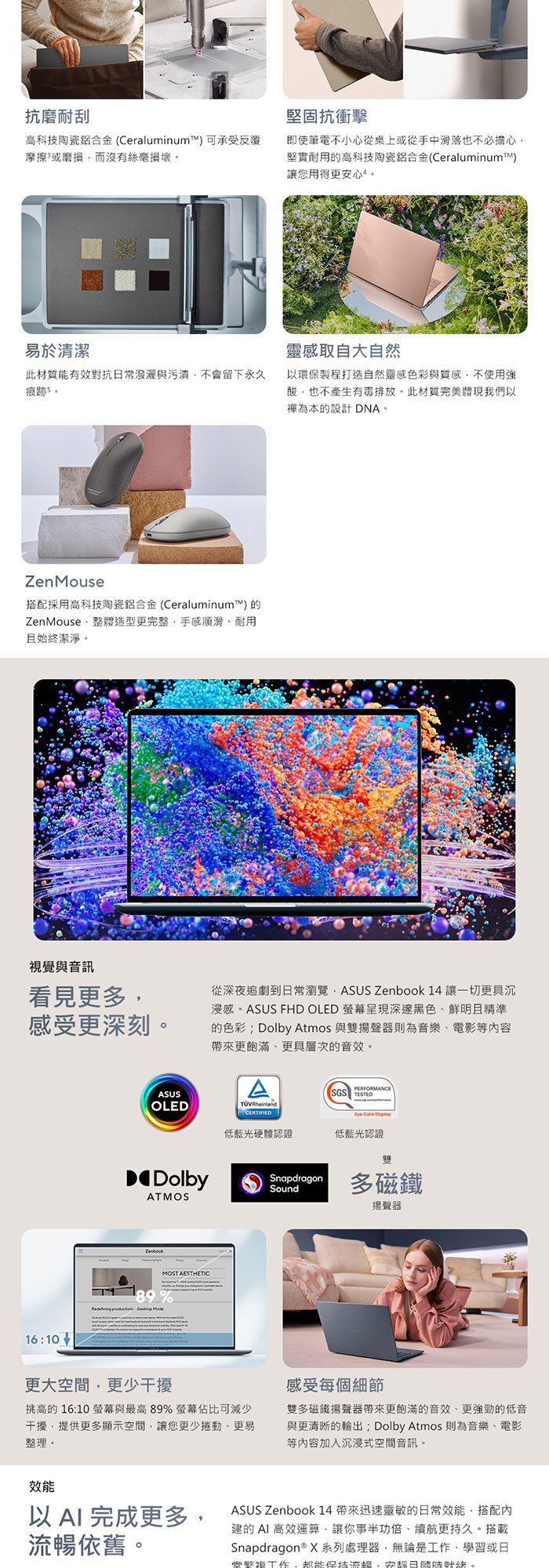 UX3480QA-0022B26100螢幕表現