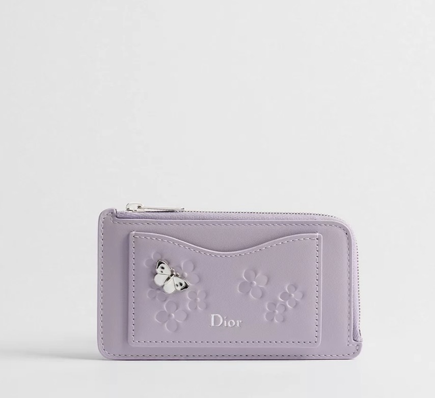 Dior Jardin Cosmos Zipped Card Holder 丁香紫色銀包 散子包