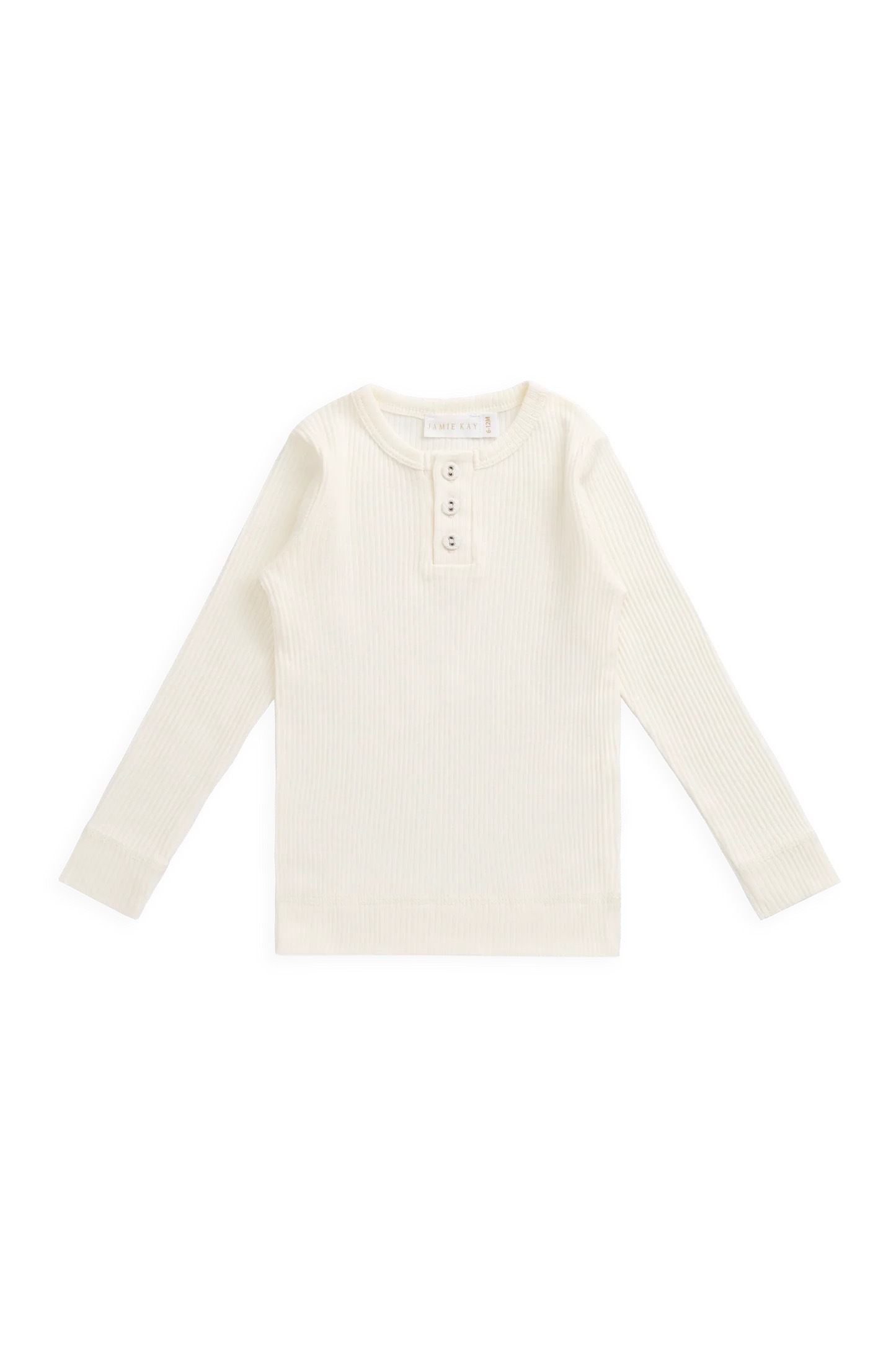 【預購】JAMIE KAY - Organic Cotton Modal Long Sleeve Henley（Milk）