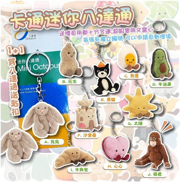 卡通迷你八達通 100%香港製造  Made In HK #現貨