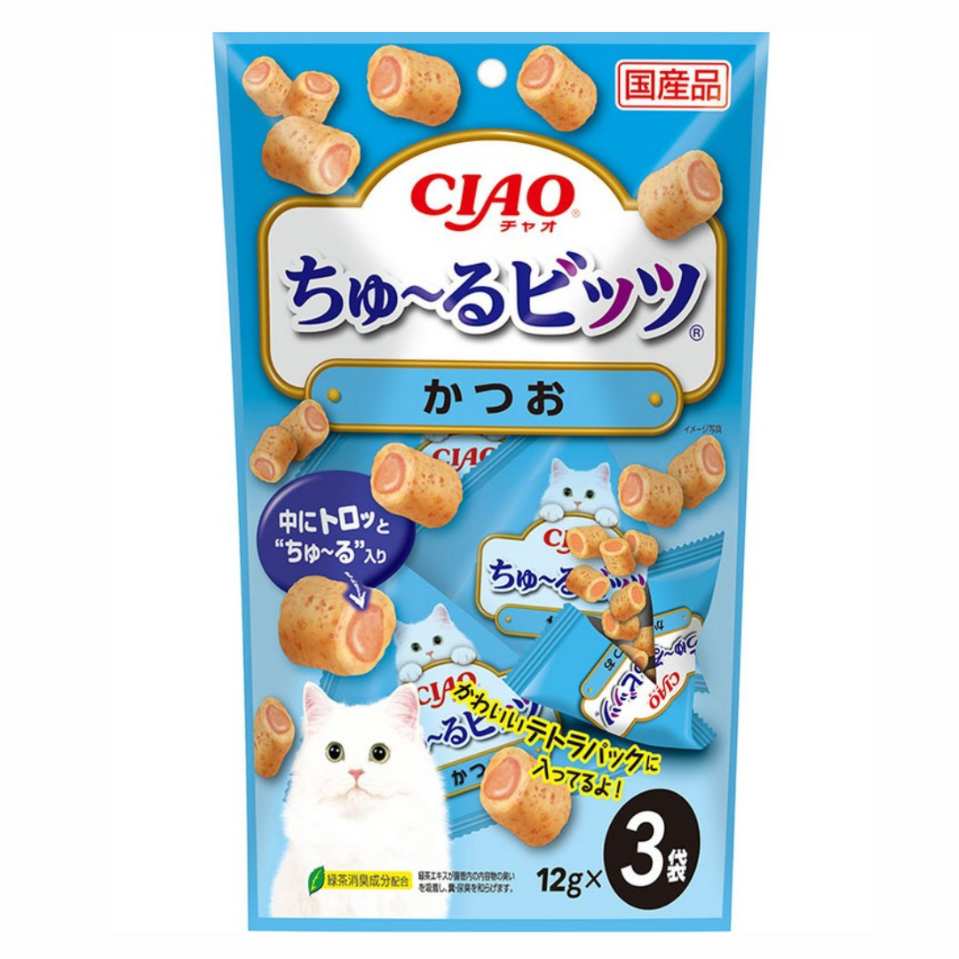 CIAO - 流心粒粒 (鰹魚) 12g x 3包 | CS-173 [貓用]