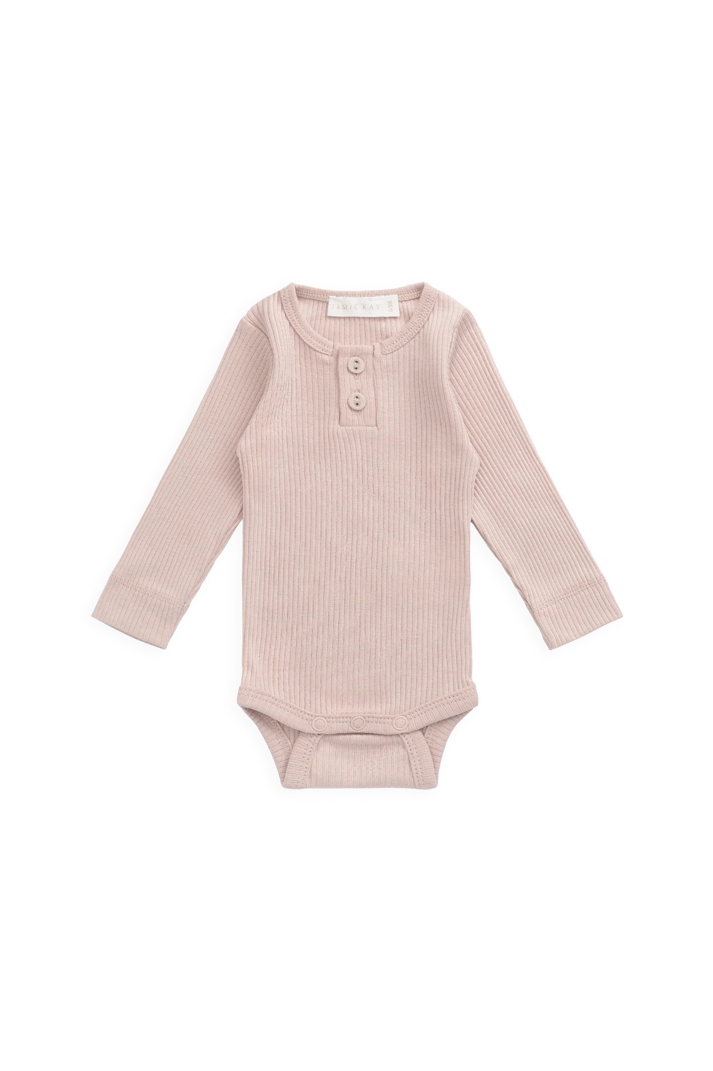【預購】JAMIE KAY - Organic Cotton Modal Long Sleeve Bodysuit（Rose Smoke）