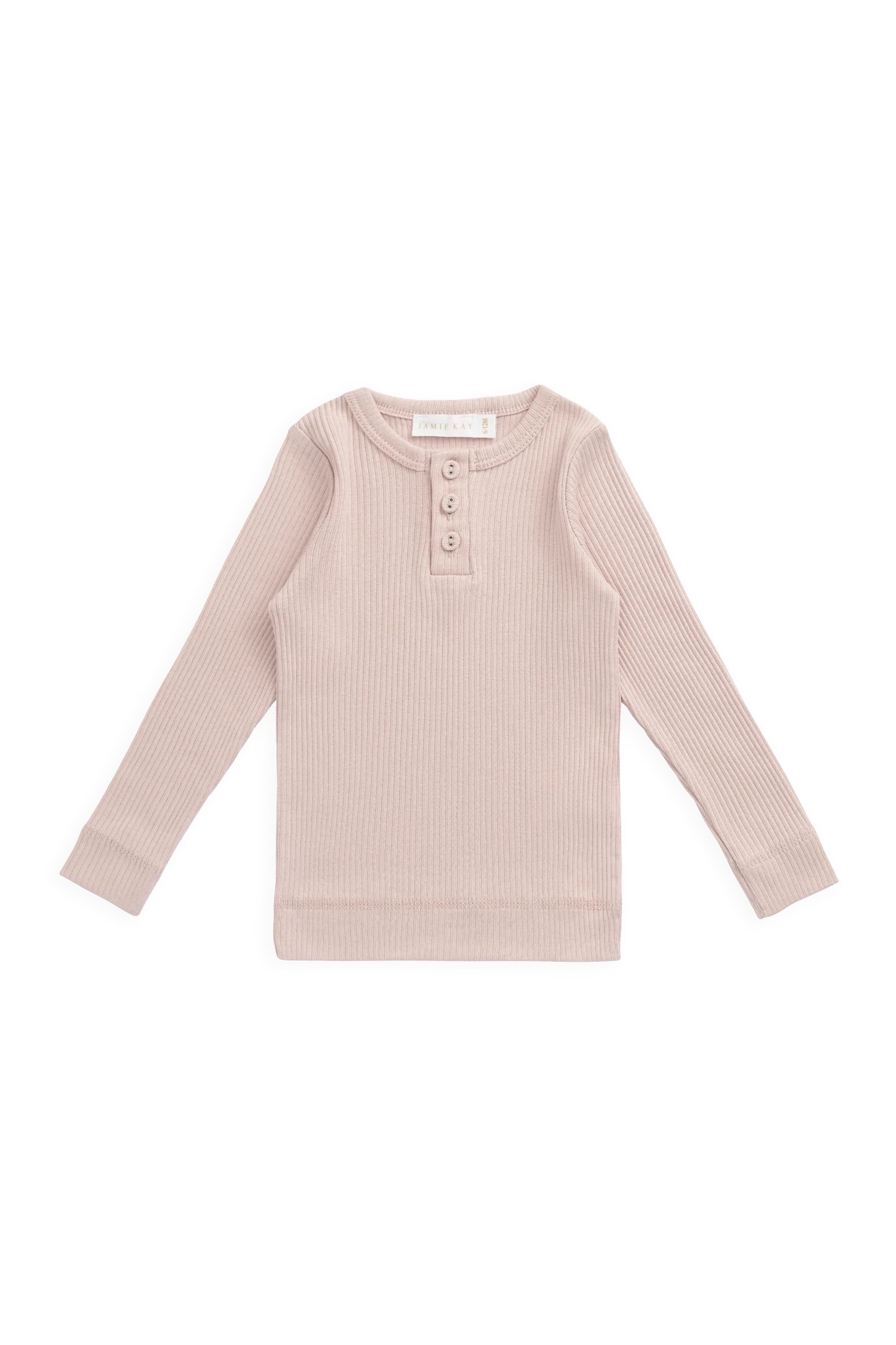 【預購】JAMIE KAY - Organic Cotton Modal Long Sleeve Henley（Rose Smoke）